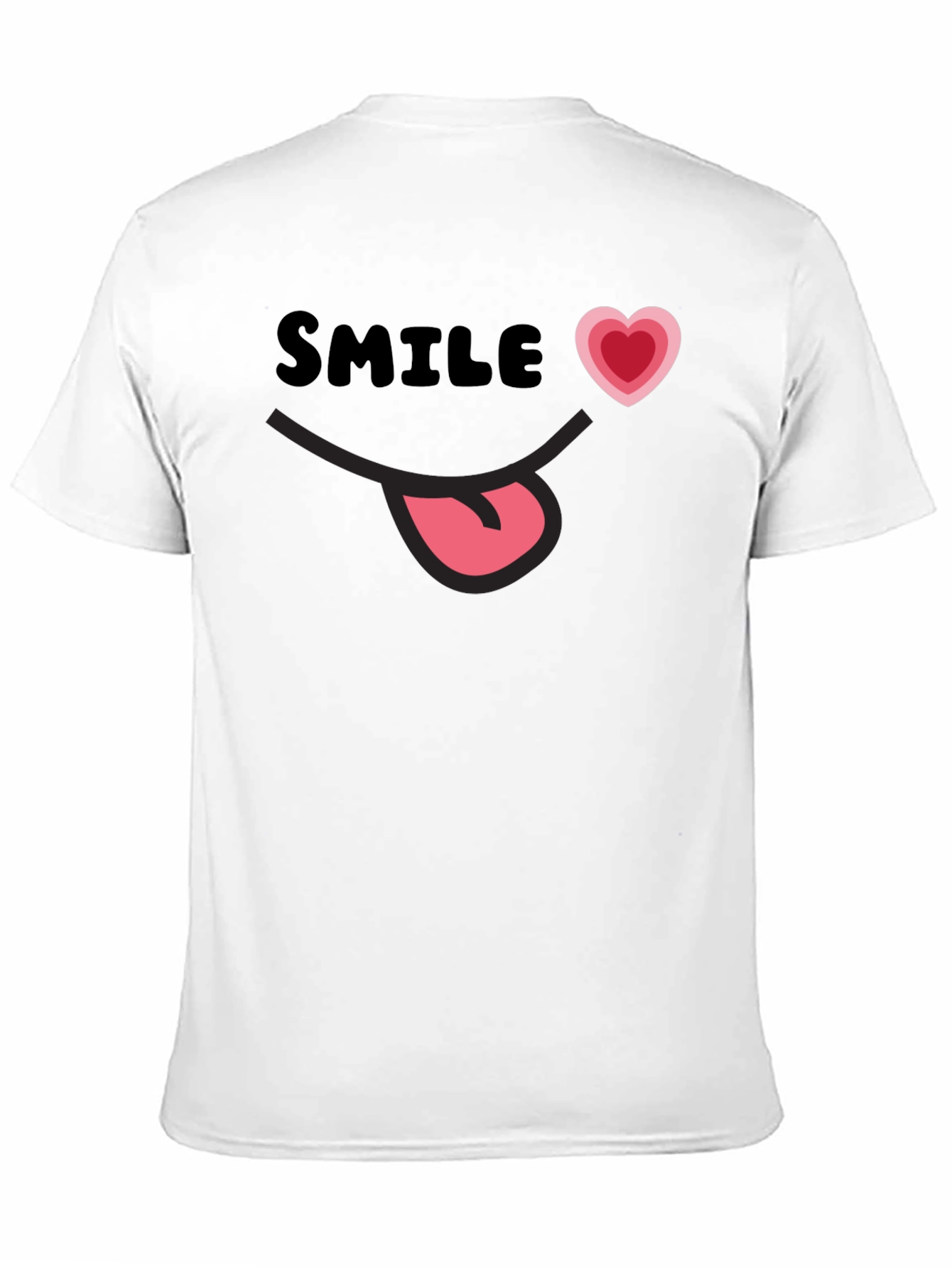 Smile Heart Tongue T-Shirt - Funny Graphic Tee