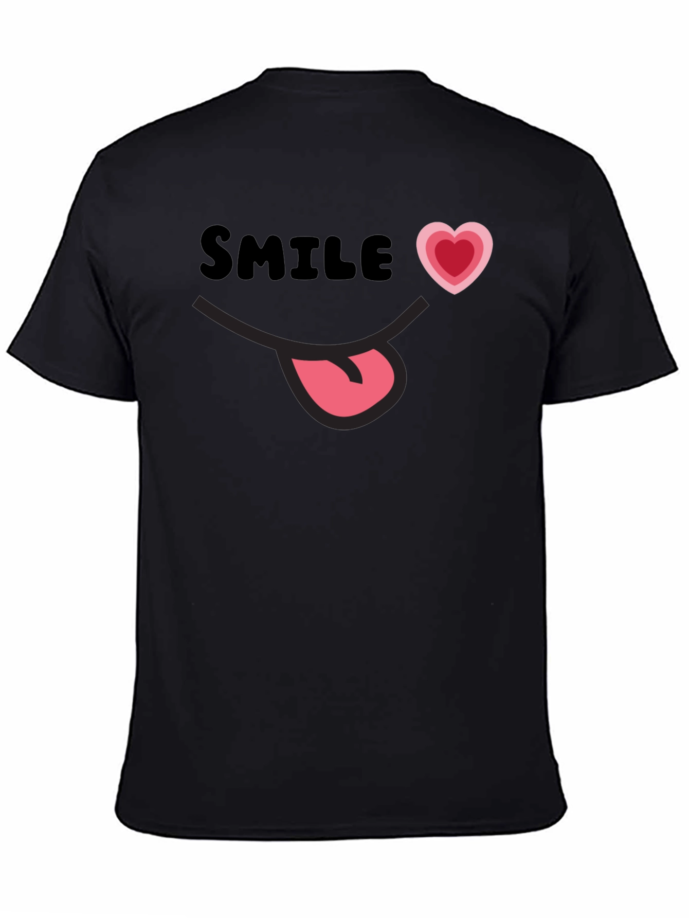 Smile Heart Tongue T-Shirt - Funny Graphic Tee