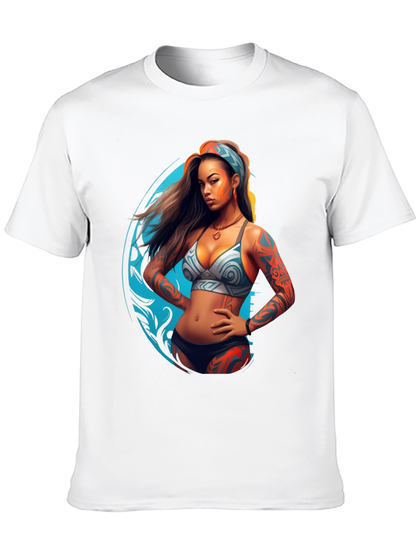 Tattooed Woman Graphic Black Tee