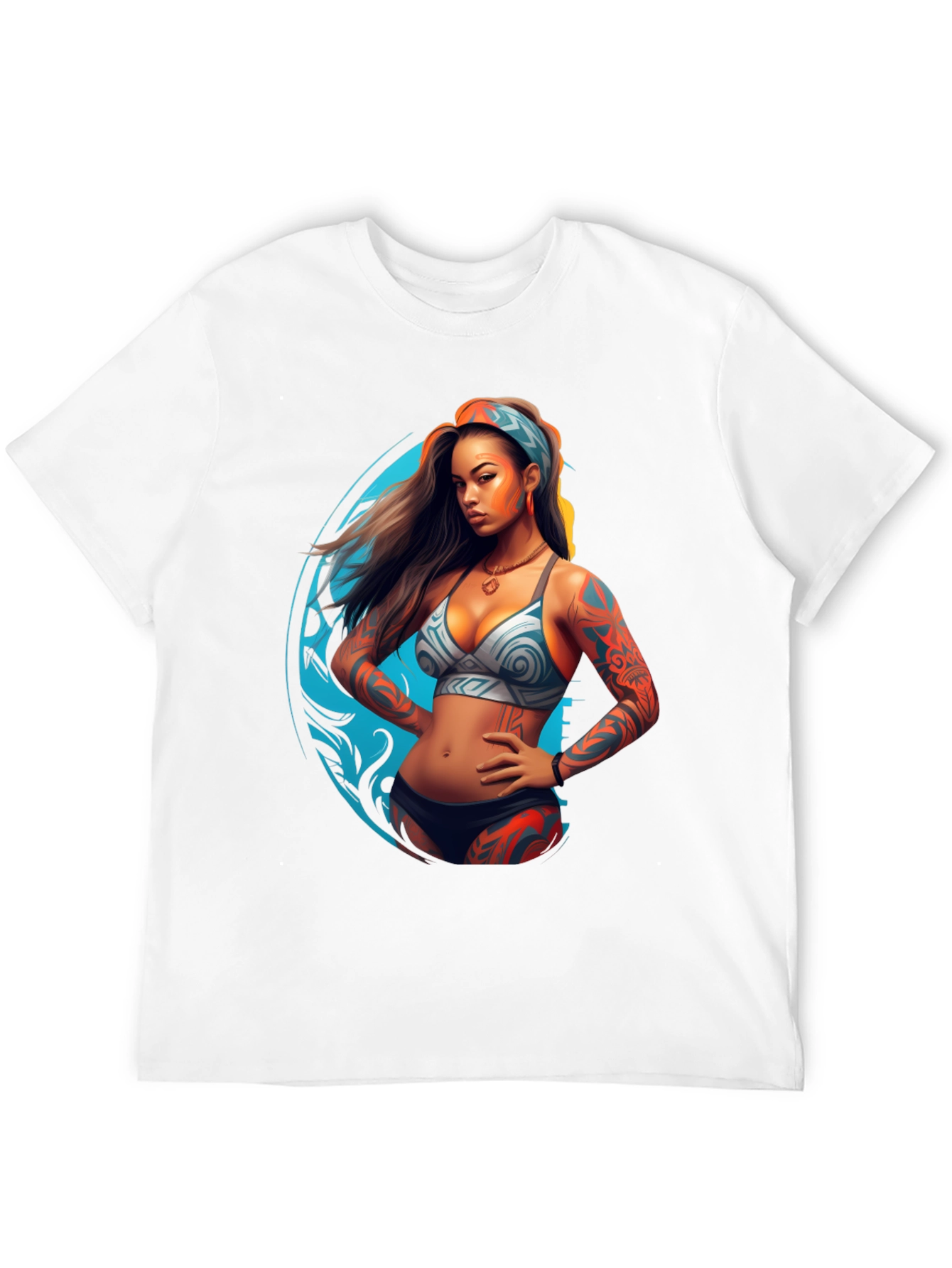 Tattooed Woman Graphic Black Tee