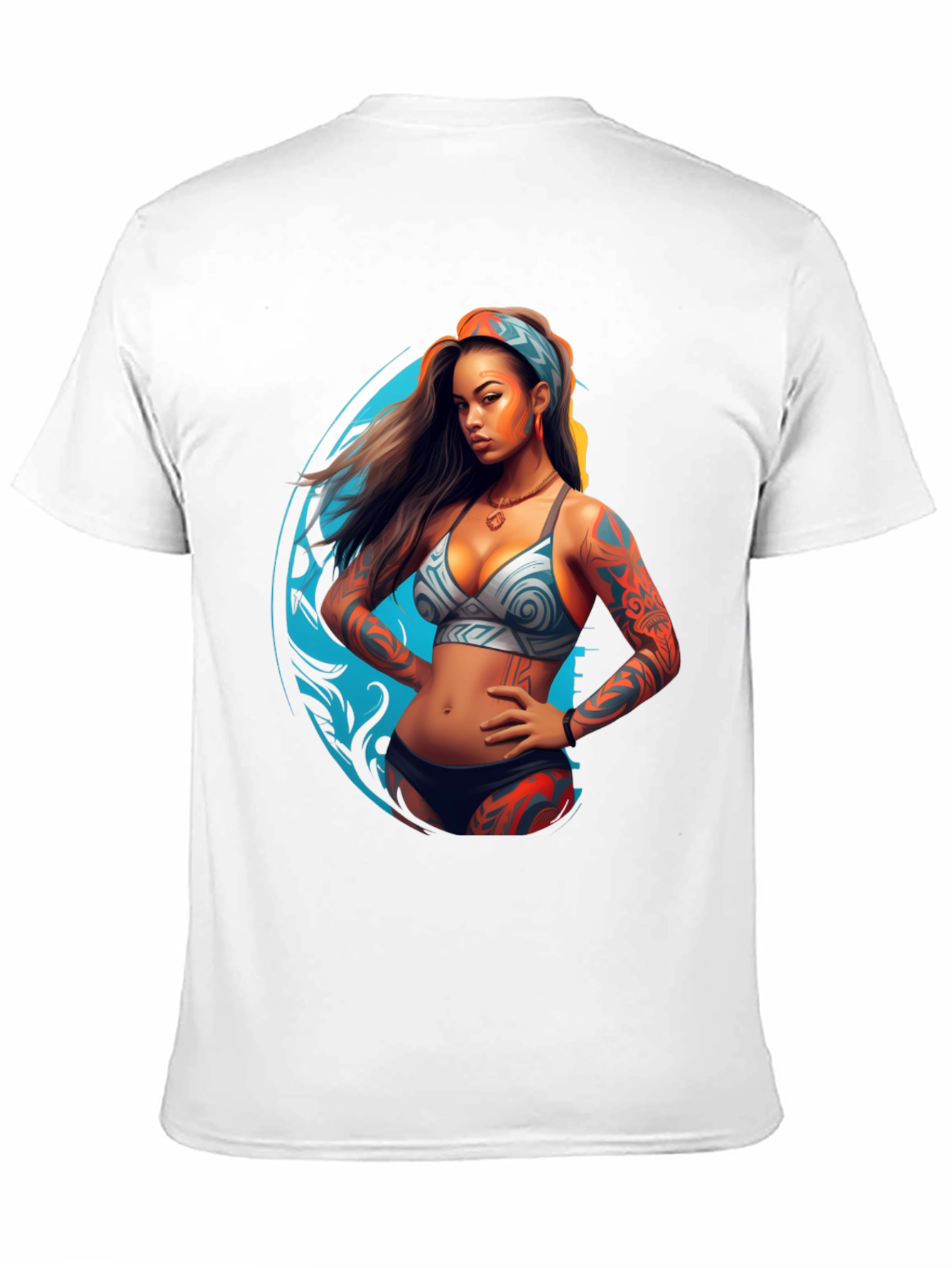Tattooed Woman Graphic Black Tee