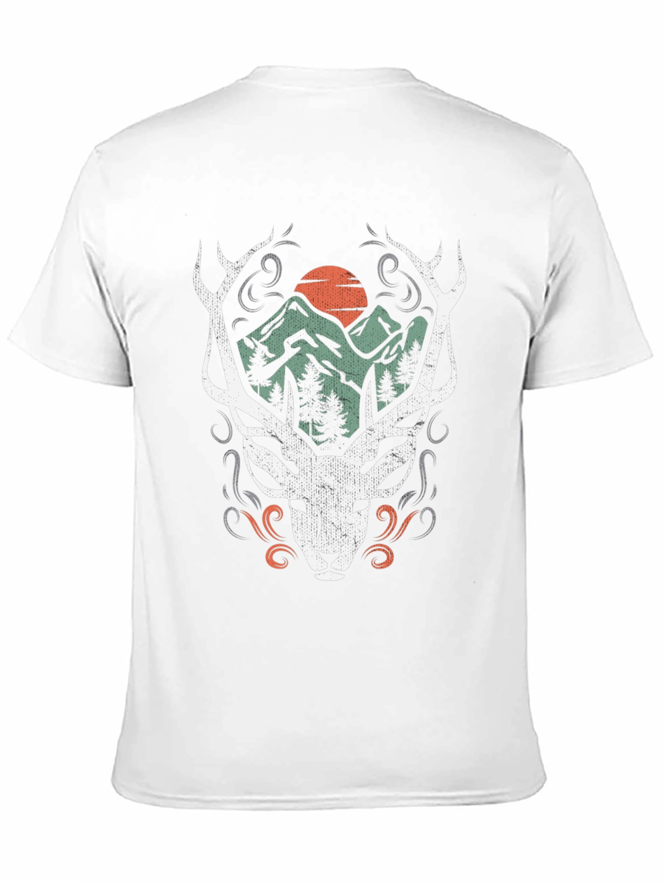 Mountain Deer Graphic Tee - Nature Inspired Design