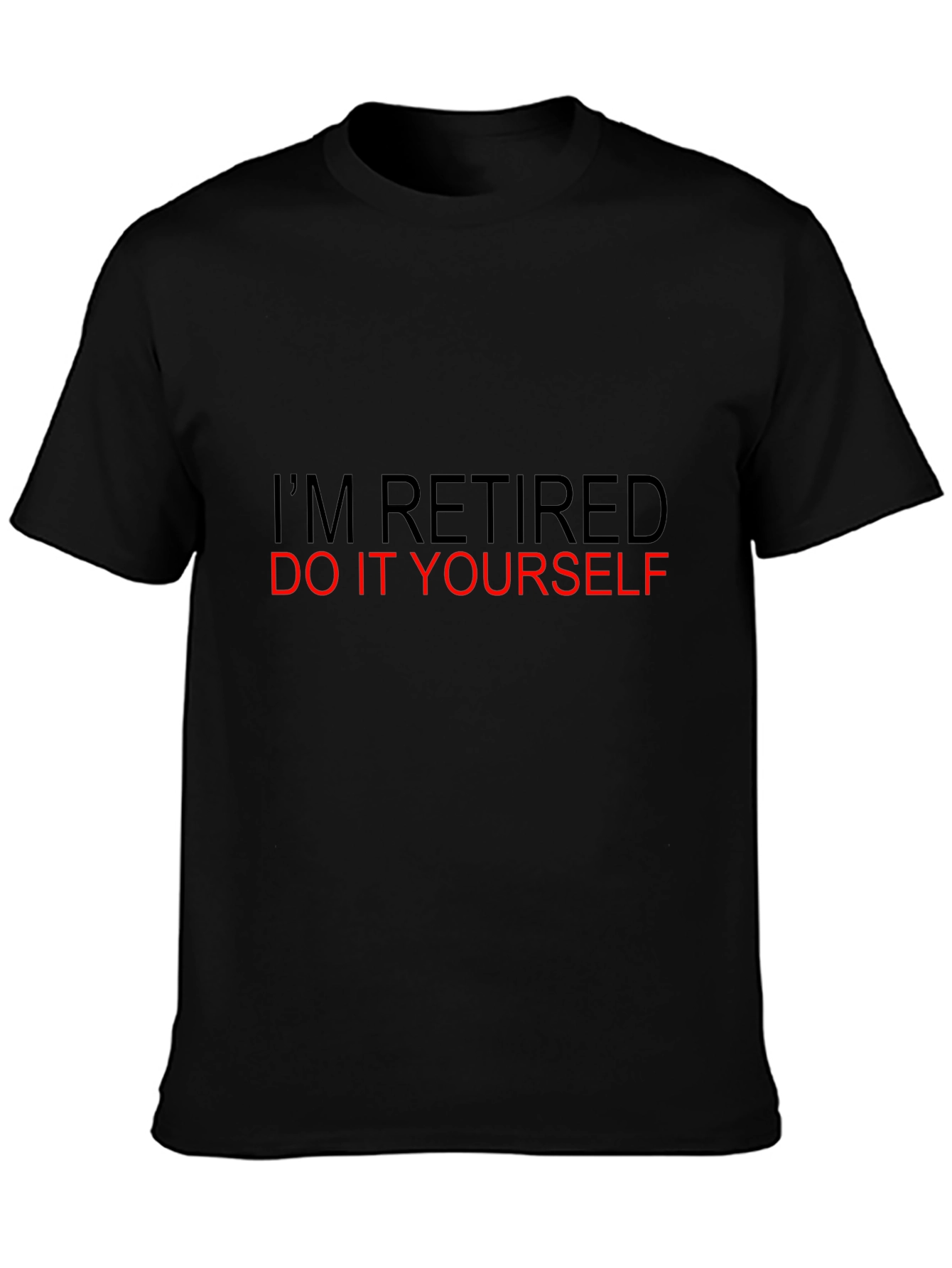 Retired DIY T-Shirt - Black Cotton Tee