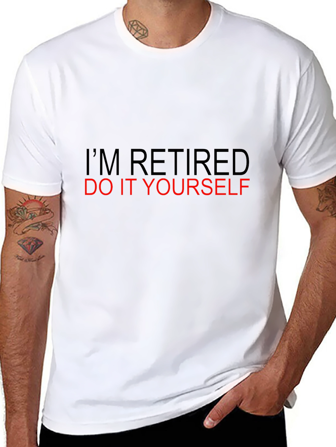 Retired DIY T-Shirt - Black Cotton Tee