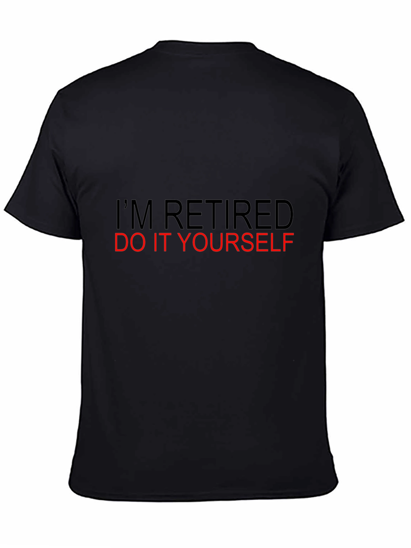 Retired DIY T-Shirt - Black Cotton Tee
