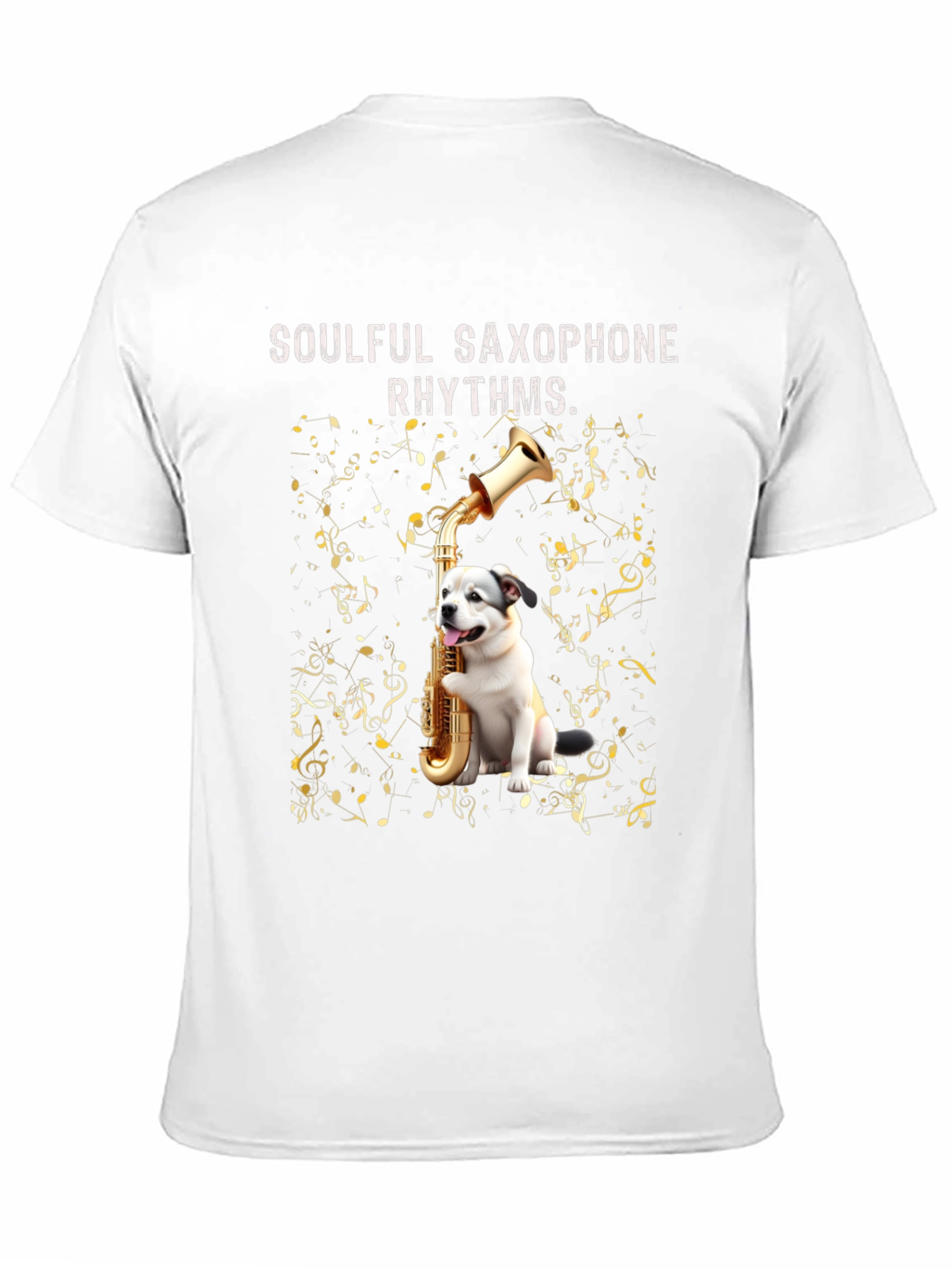 Soulful Saxophone Dog Graphic Tee