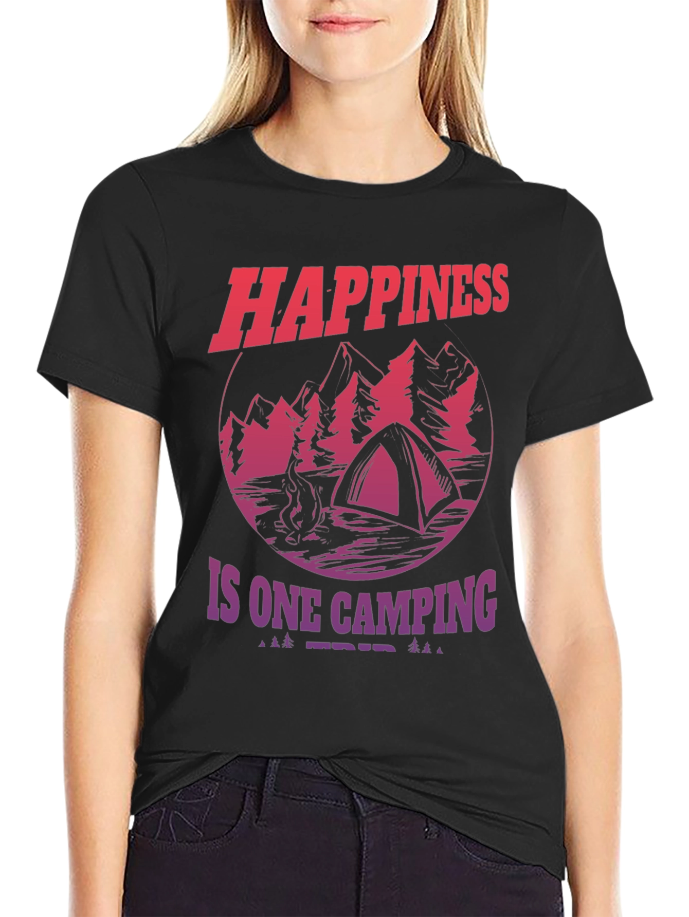 Happiness is One Camping Trip Graphic Tee