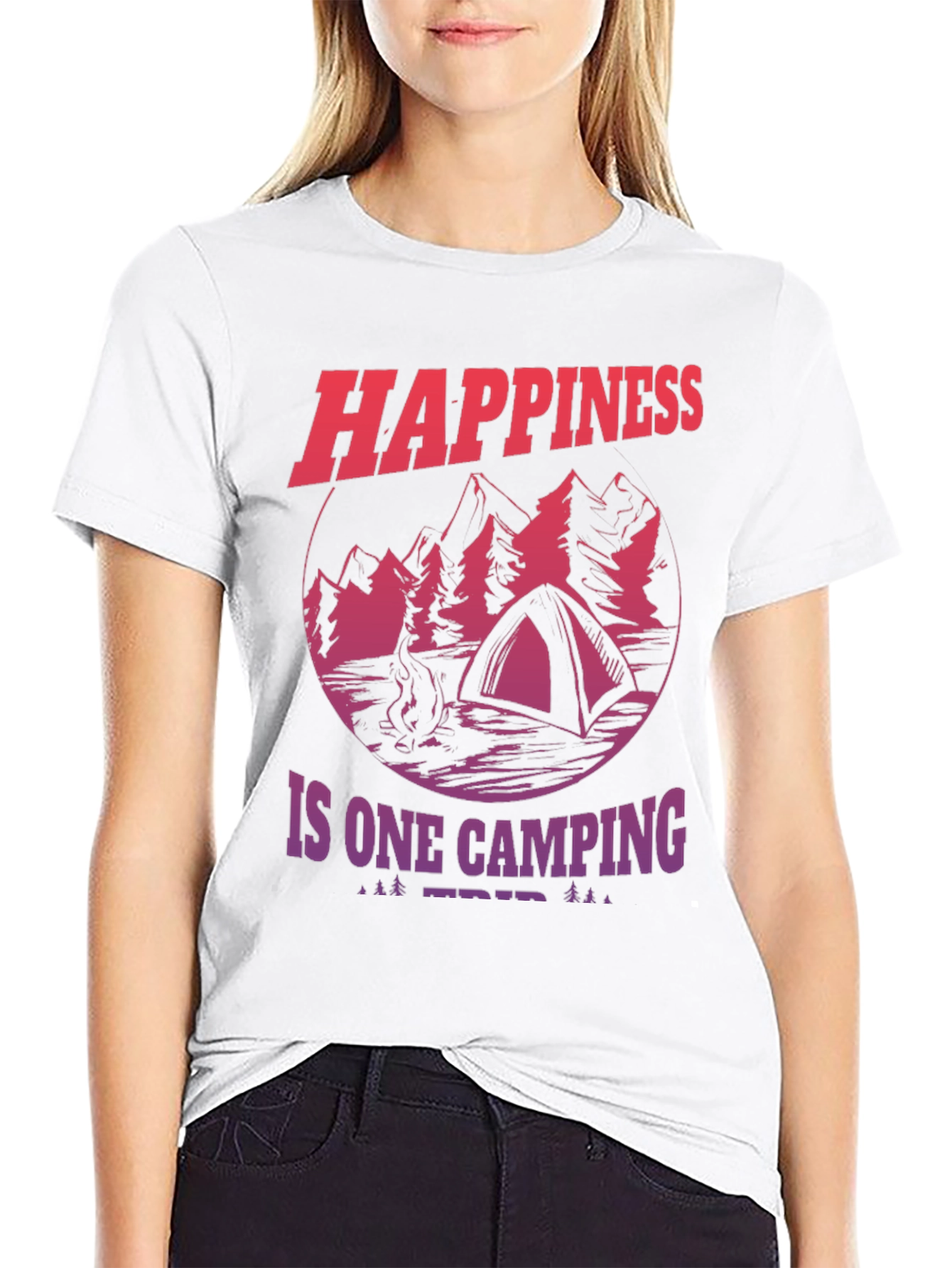 Happiness is One Camping Trip Graphic Tee