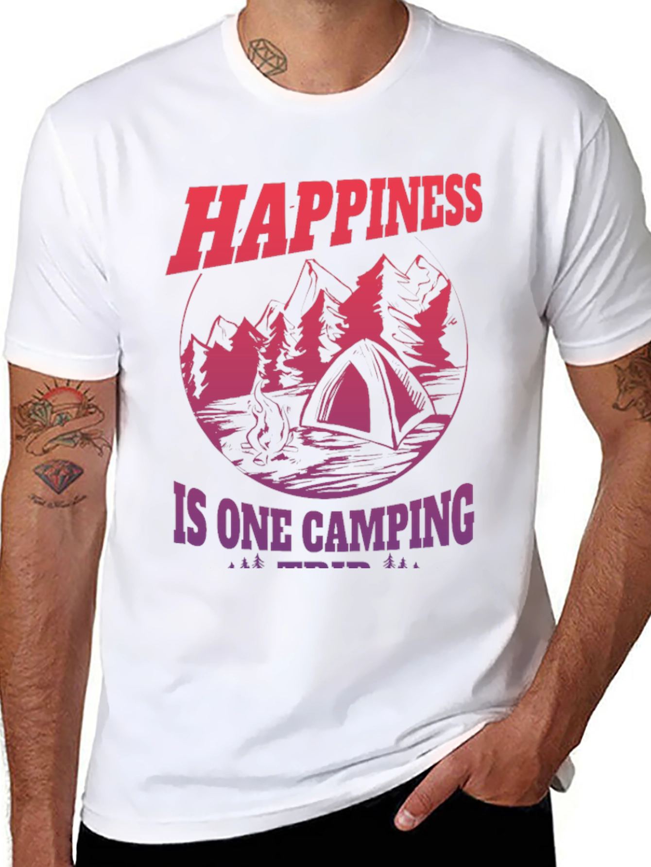 Happiness is One Camping Trip Graphic Tee