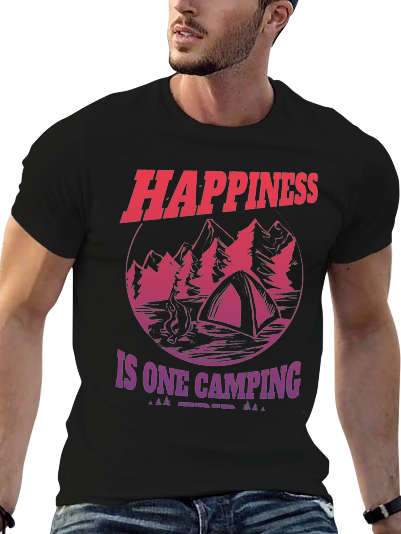 Happiness is One Camping Trip Graphic Tee