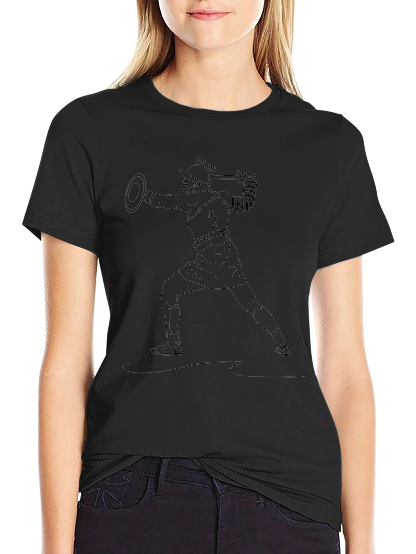 Gladiator Graphic Tee - Black
