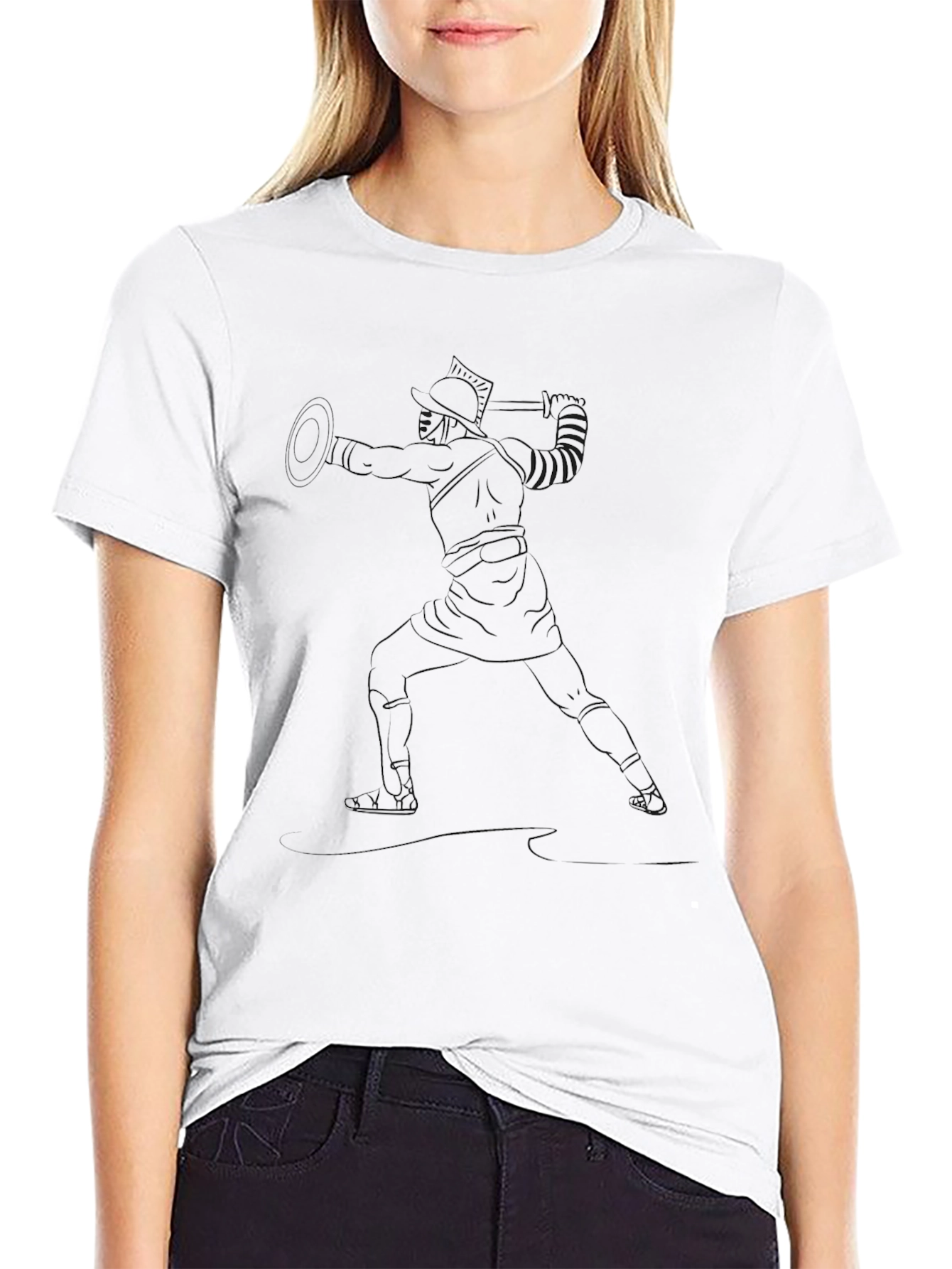Gladiator Graphic Tee - Black