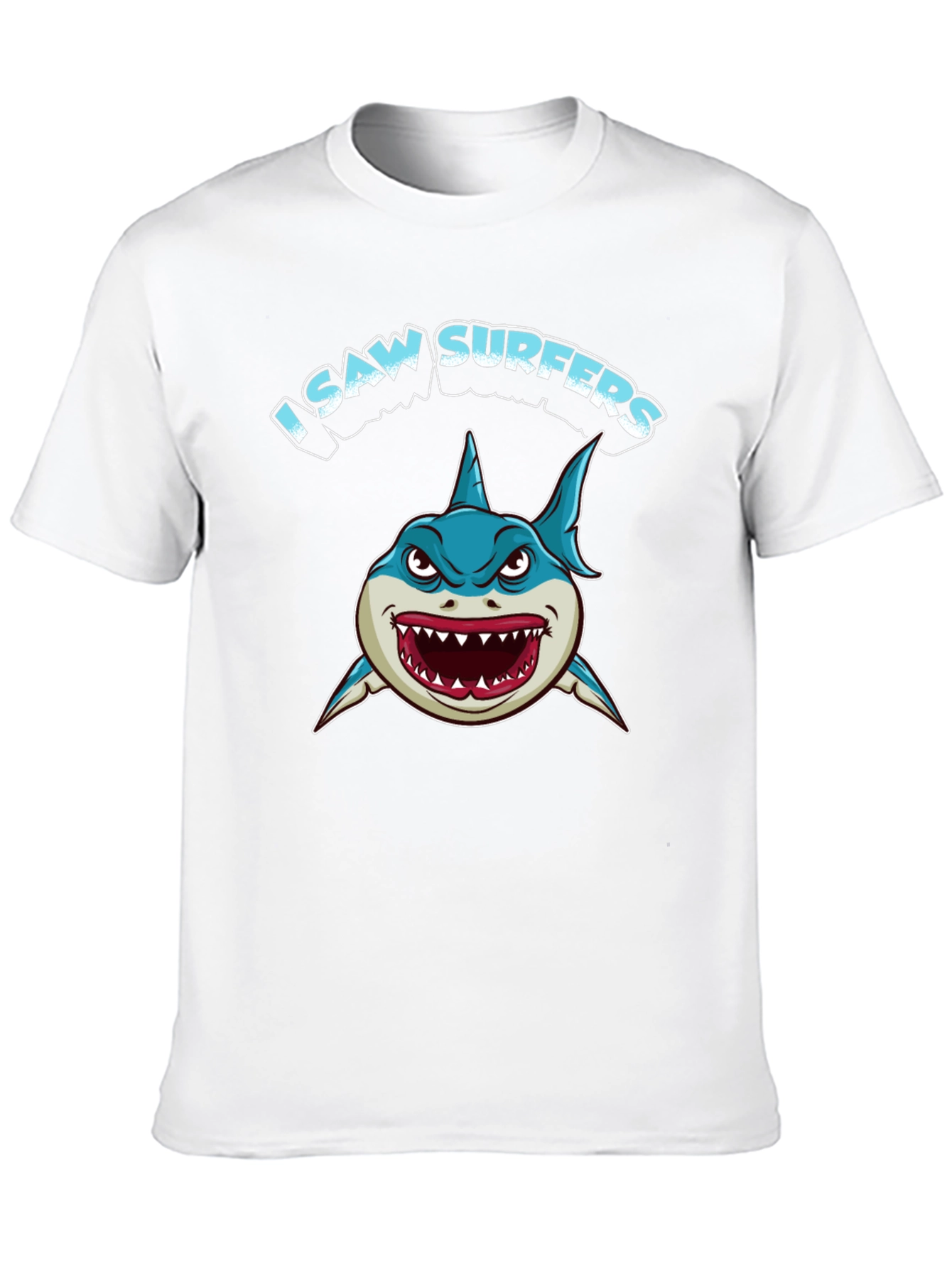 I Saw Surfers Shark Graphic Tee - Black