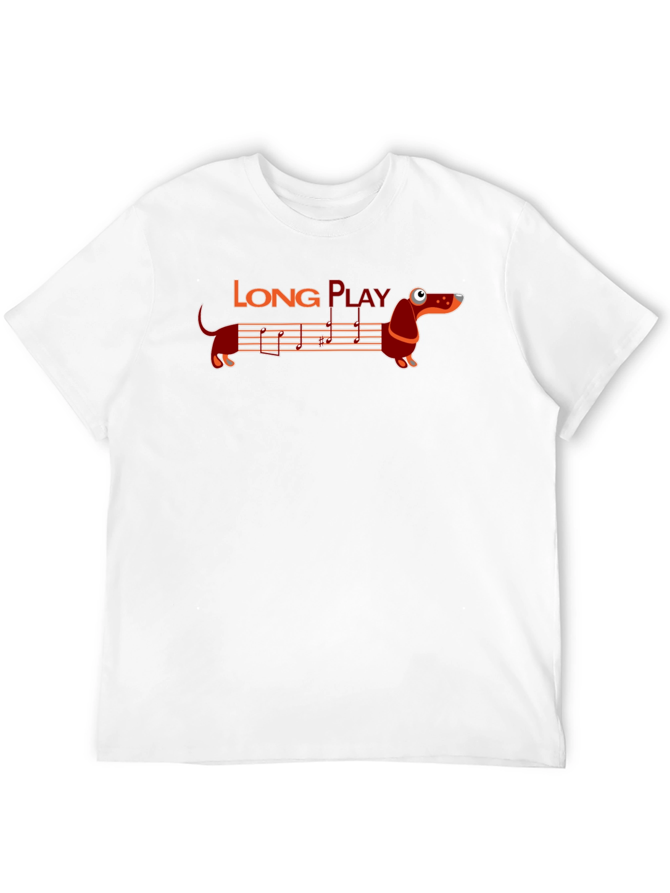 Long Play Dachshund Graphic Tee - Music Lovers Shirt