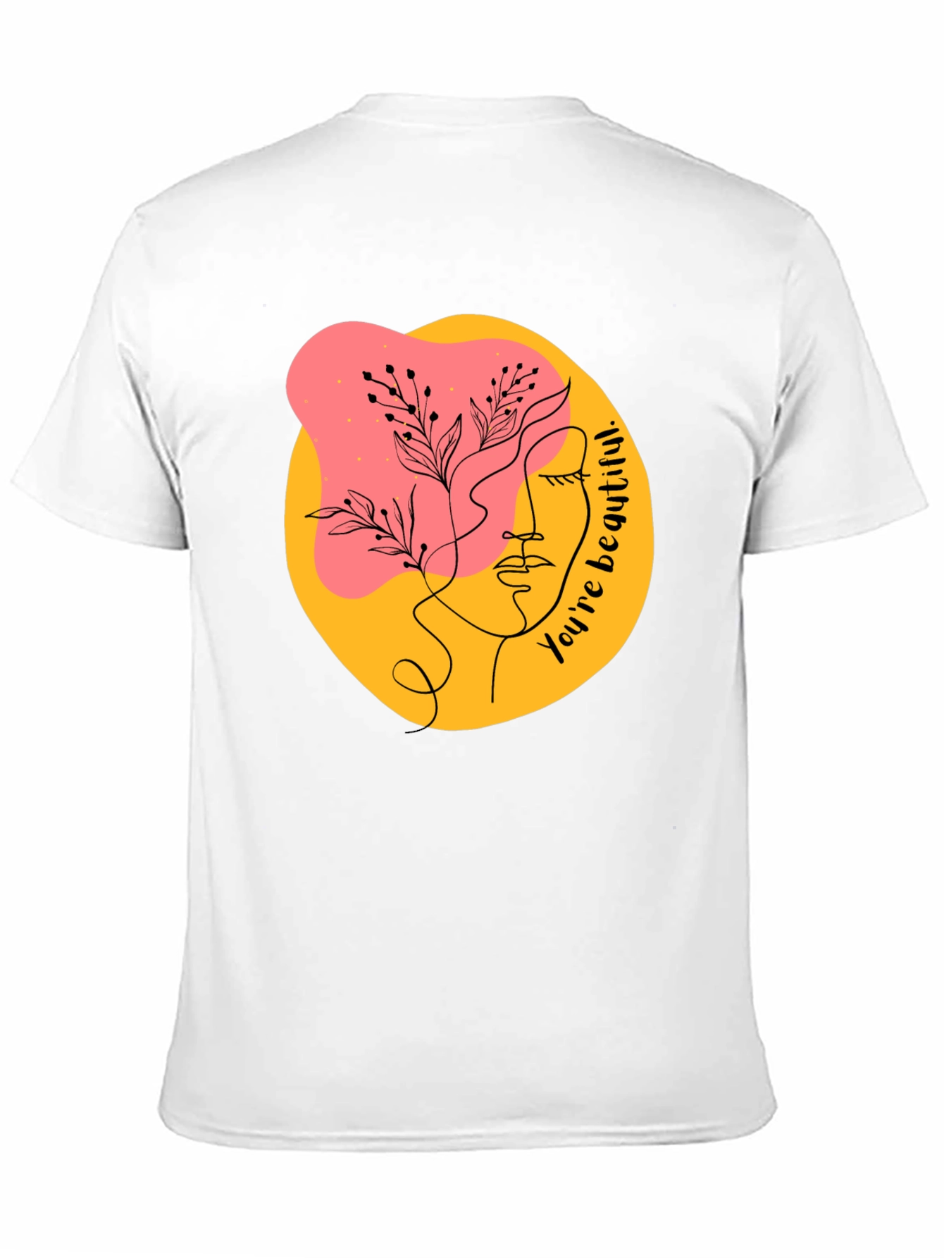 Abstract Face Graphic Black T-Shirt - Youre Beautiful
