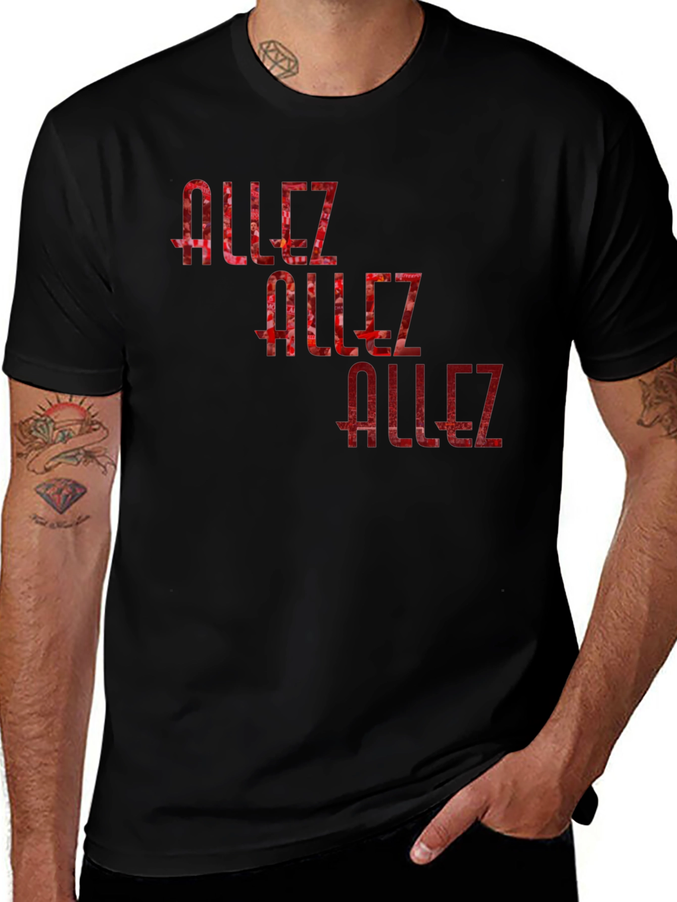 Allez Graphic Print Black T-Shirt