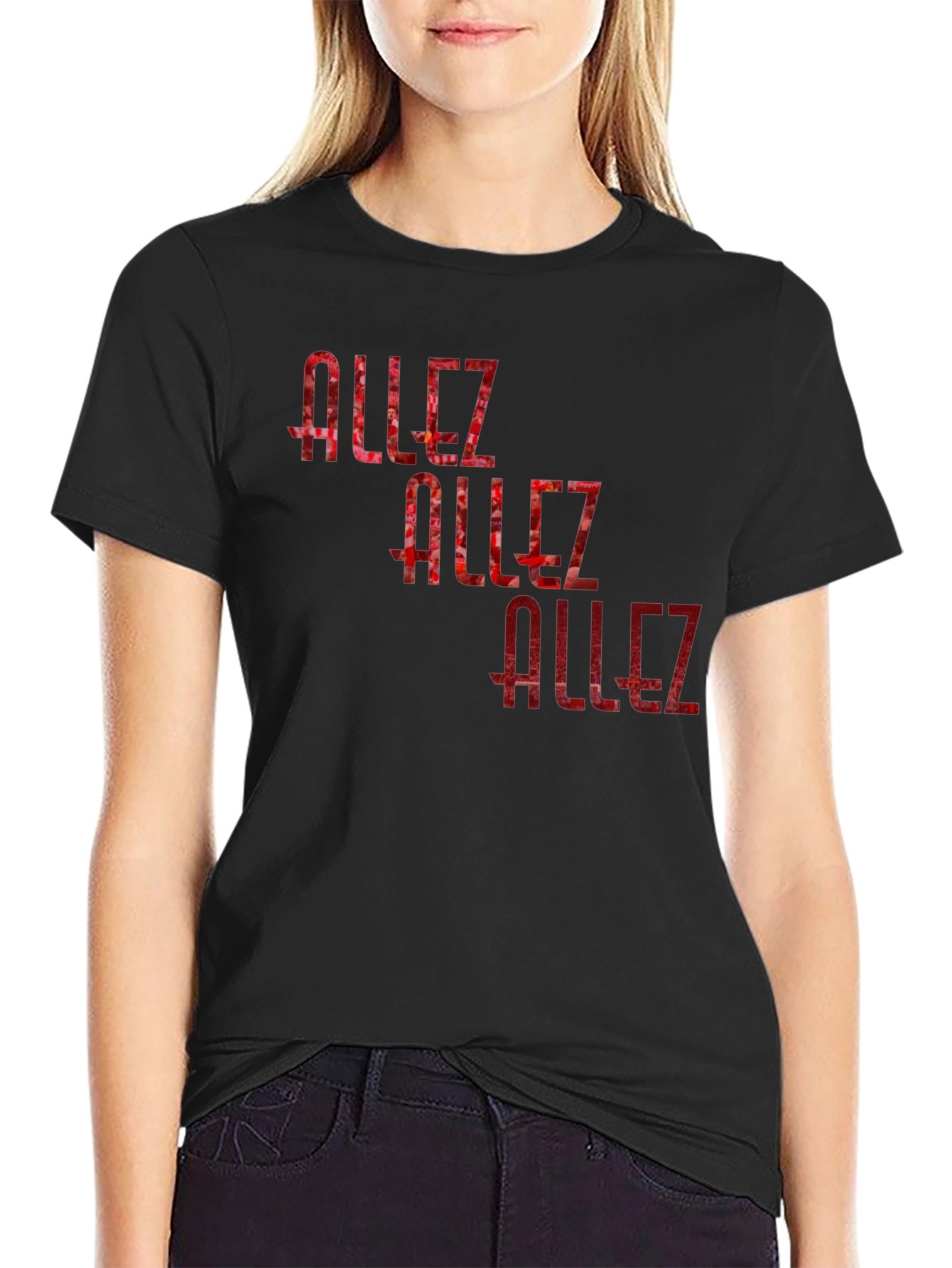 Allez Graphic Print Black T-Shirt