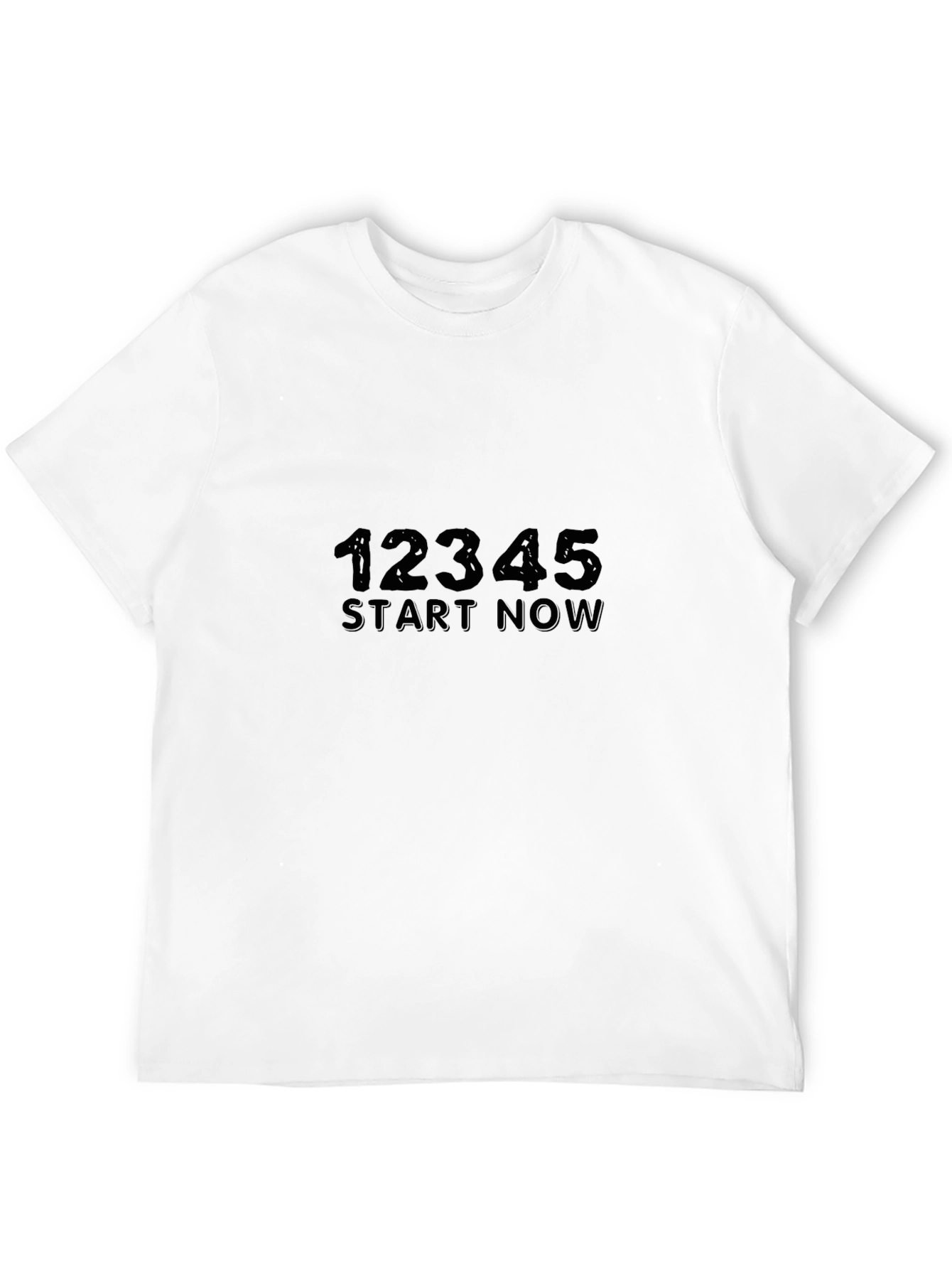 12345 Start Now Black T-Shirt