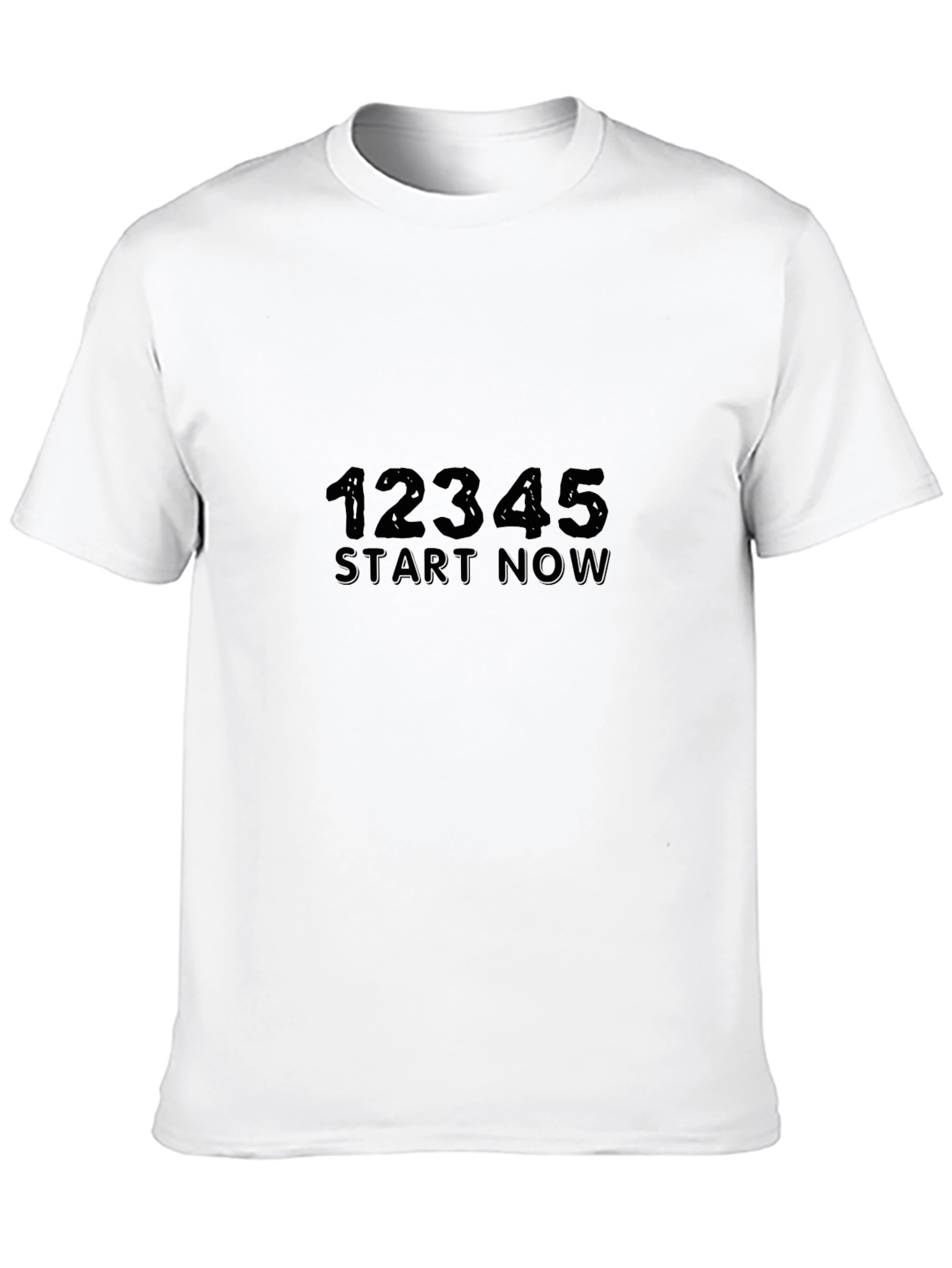 12345 Start Now Black T-Shirt