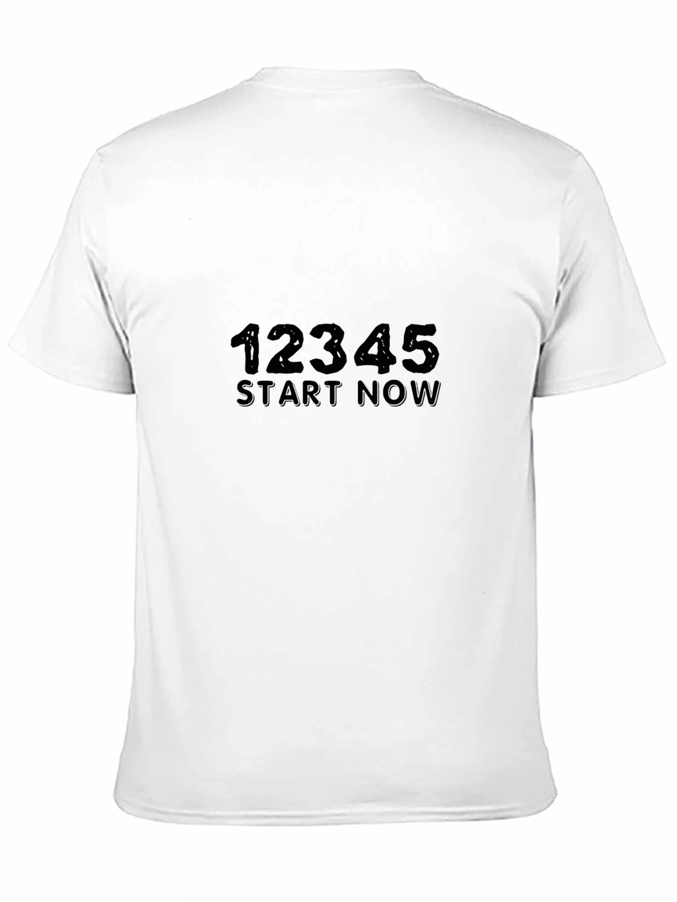 12345 Start Now Black T-Shirt