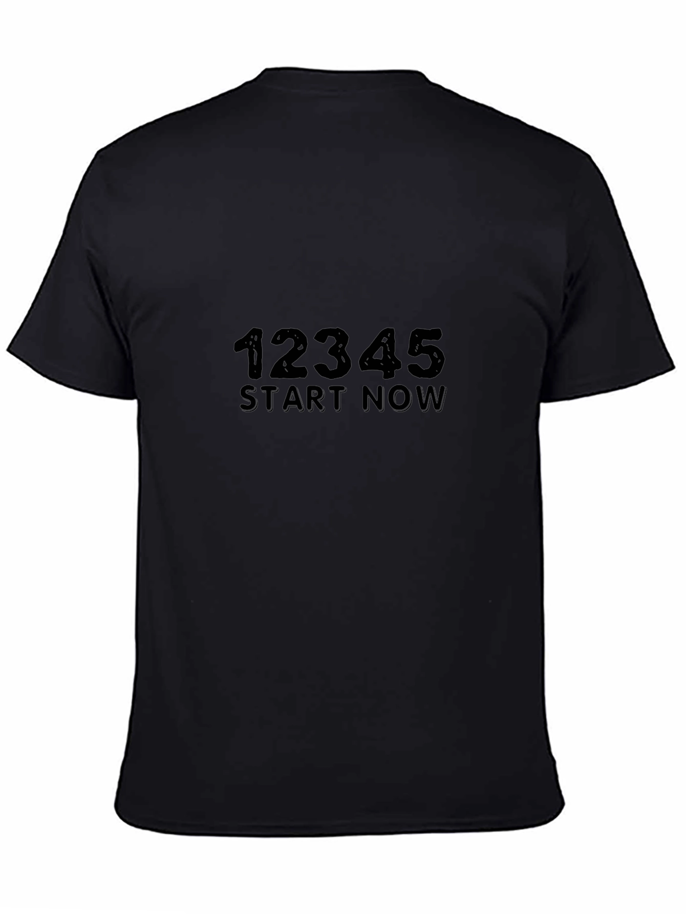12345 Start Now Black T-Shirt