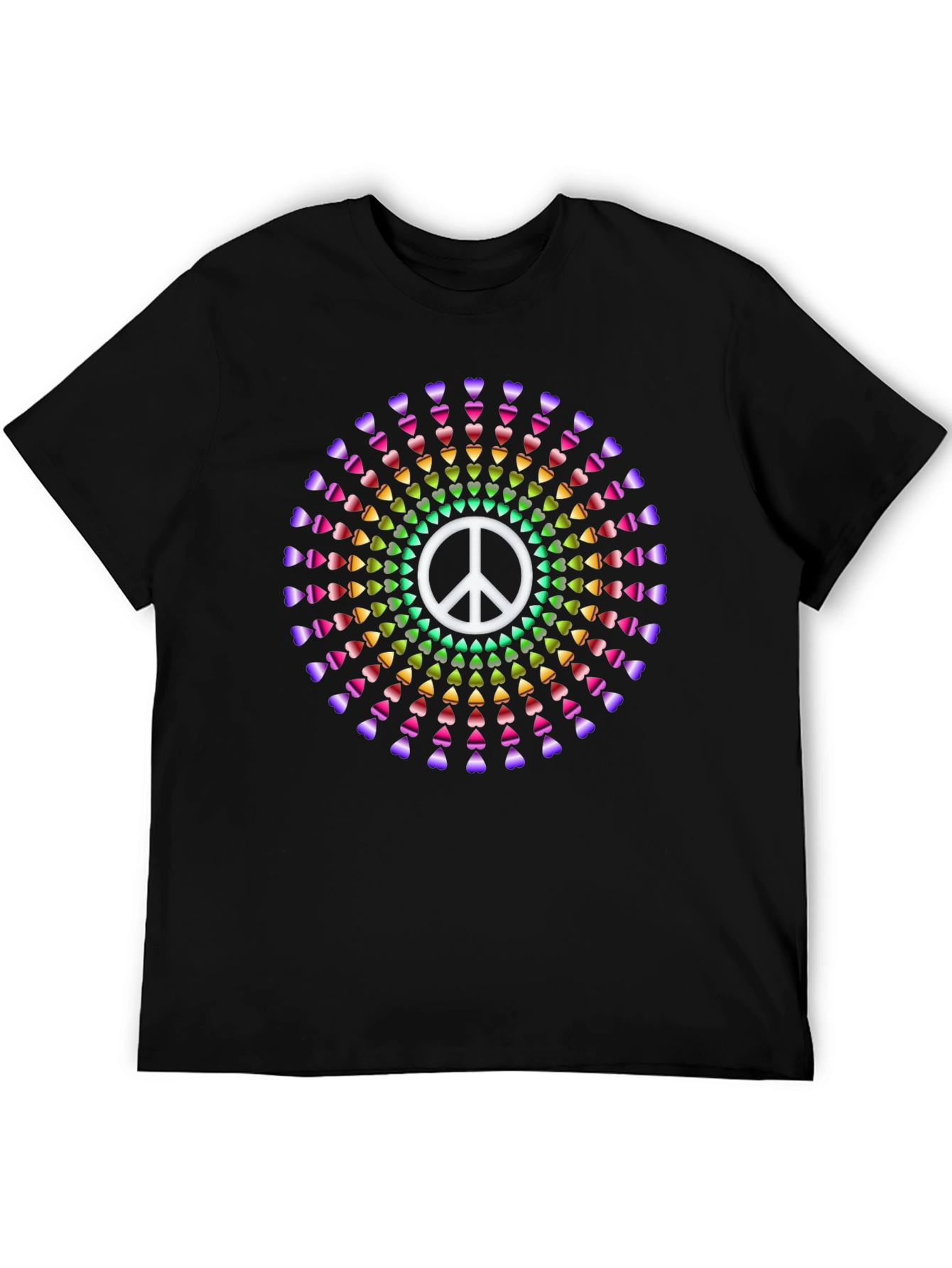 Peace Sign Rainbow Heart T-Shirt