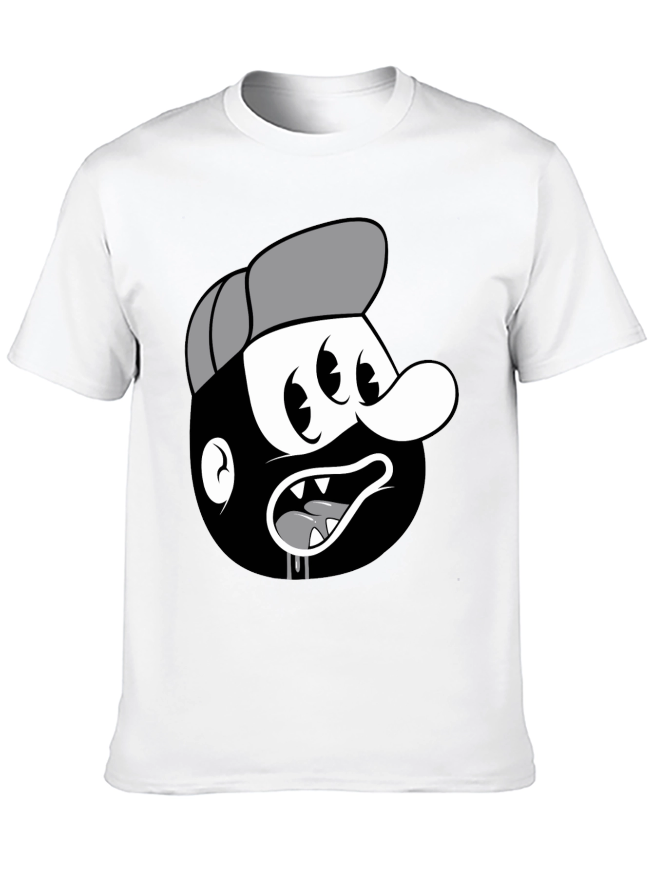 Cartoon Character Black T-Shirt