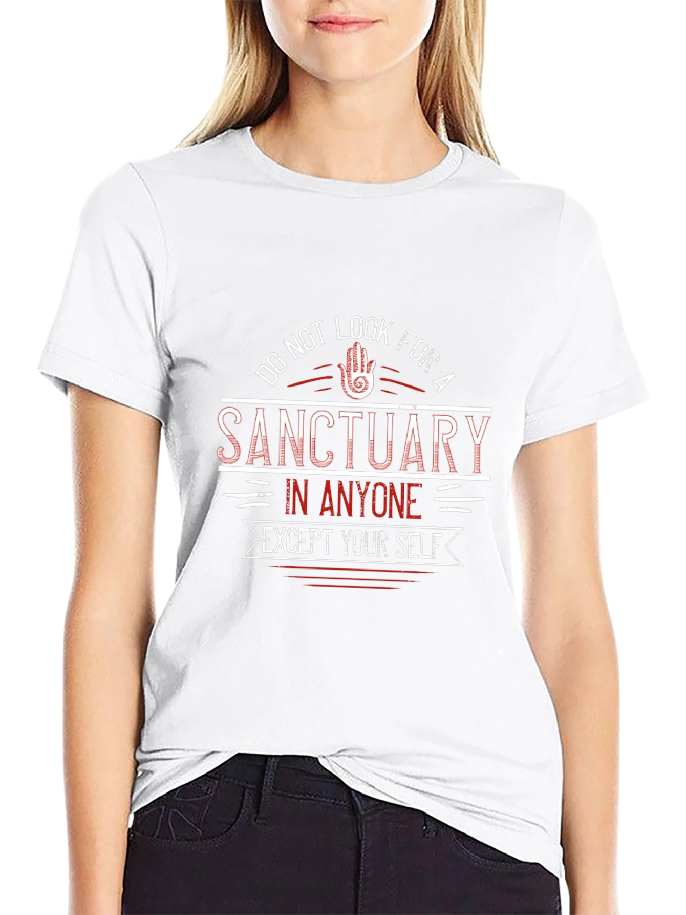 Sanctuary Within Black Graphic Tee