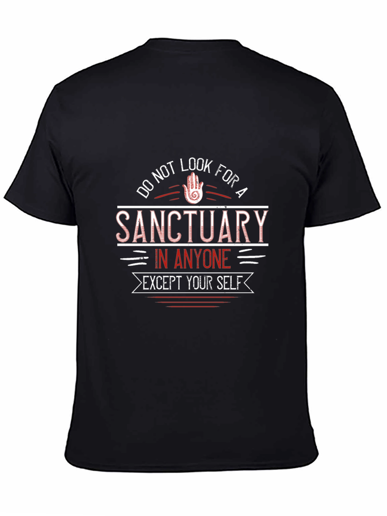 Sanctuary Within Black Graphic Tee