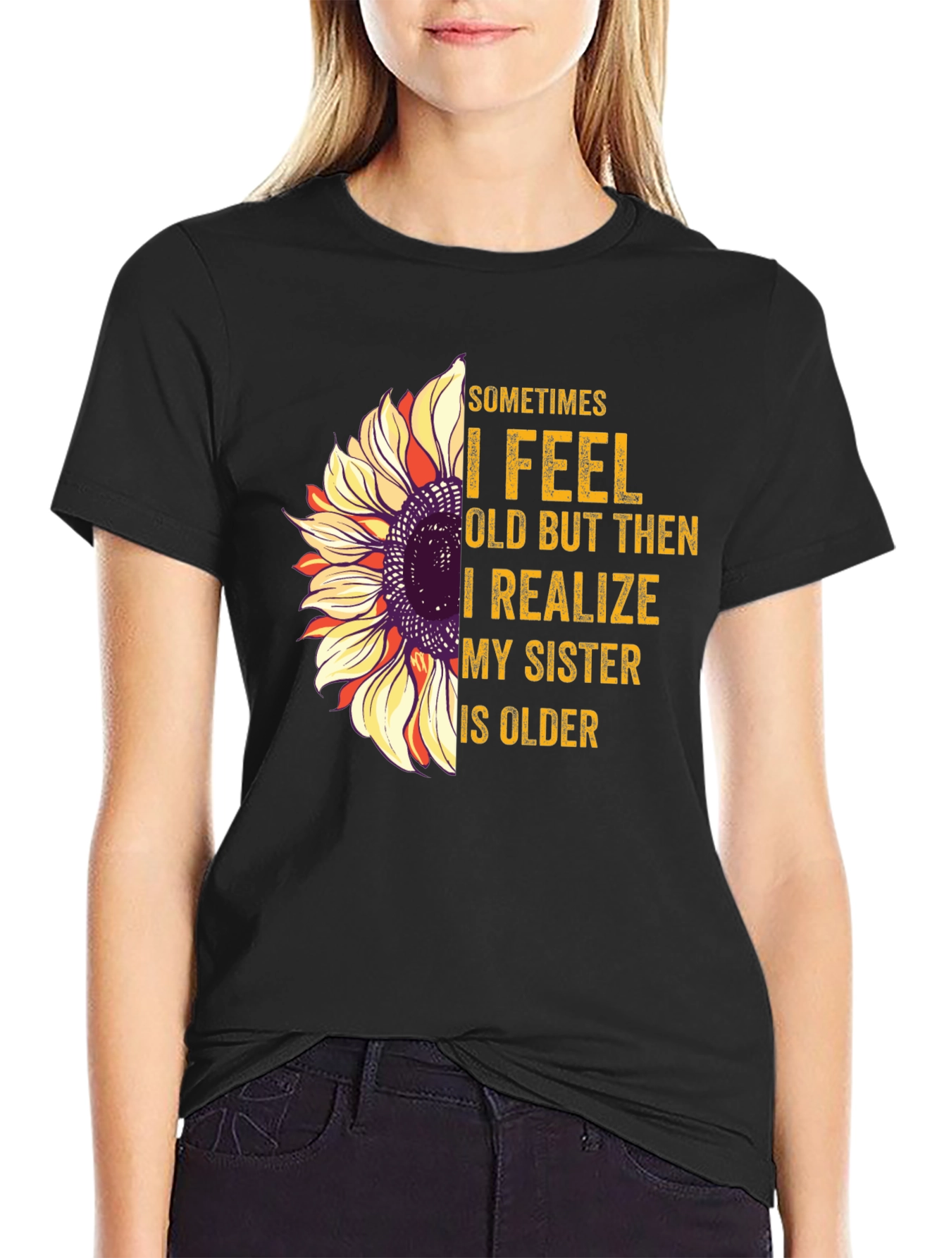 Funny Sister Sunflower T-Shirt