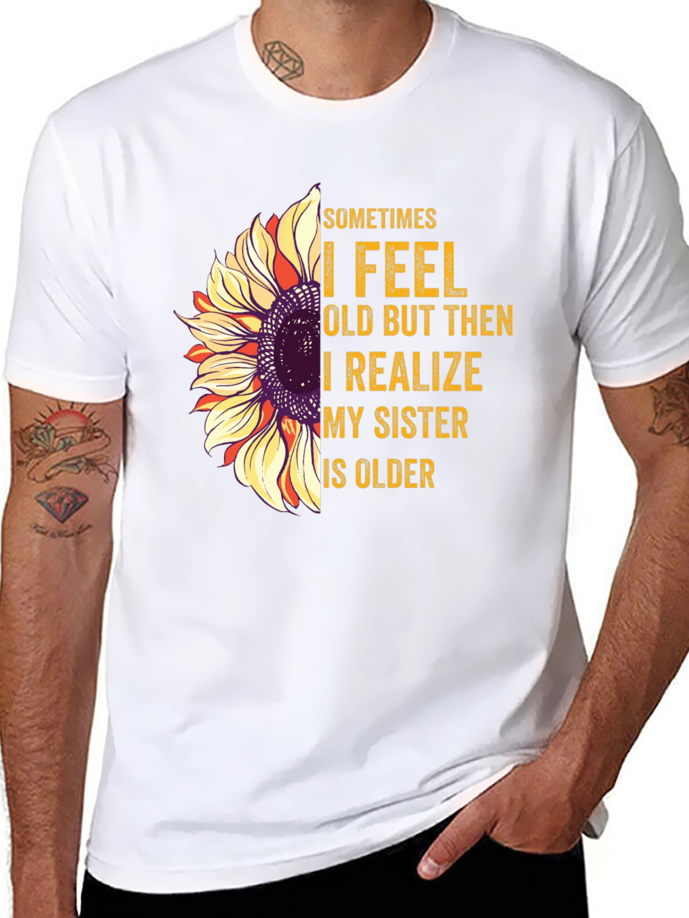 Funny Sister Sunflower T-Shirt