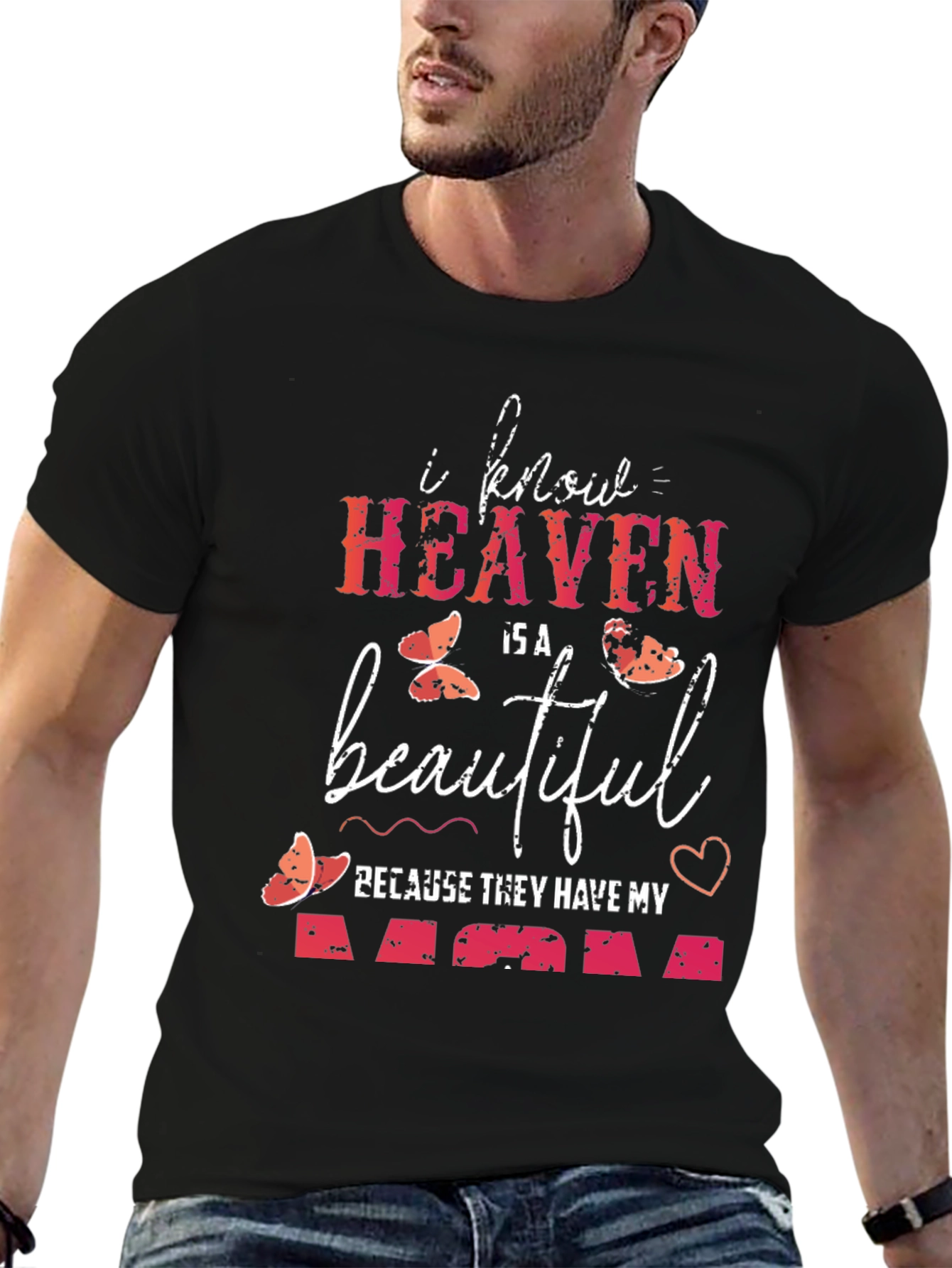 Heaven Has My Mom Graphic T-Shirt