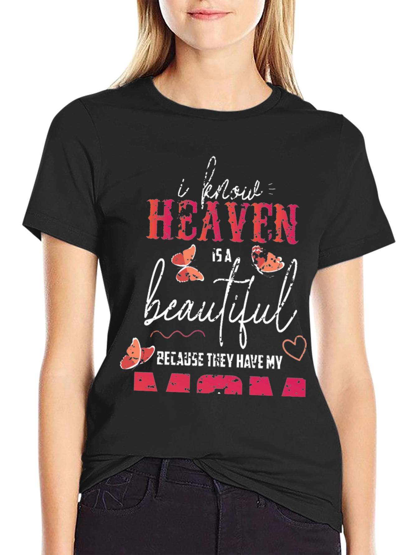 Heaven Has My Mom Graphic T-Shirt