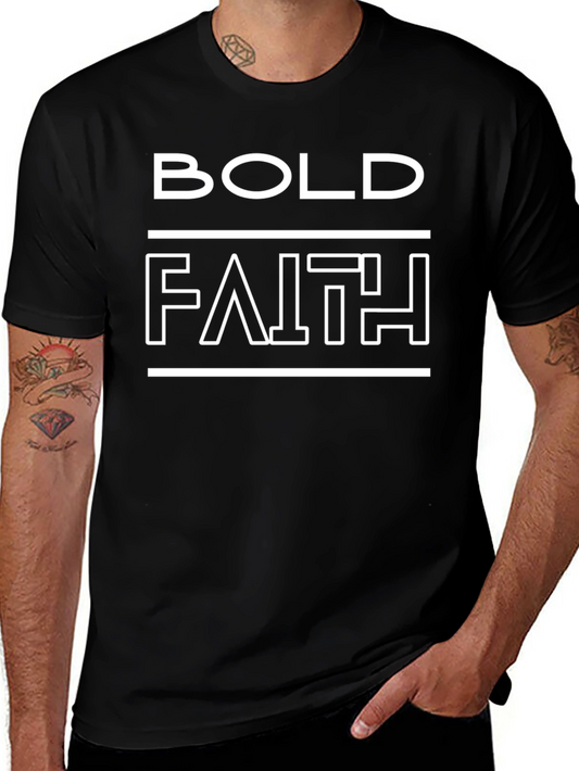 Bold Faith Graphic Tee - Black