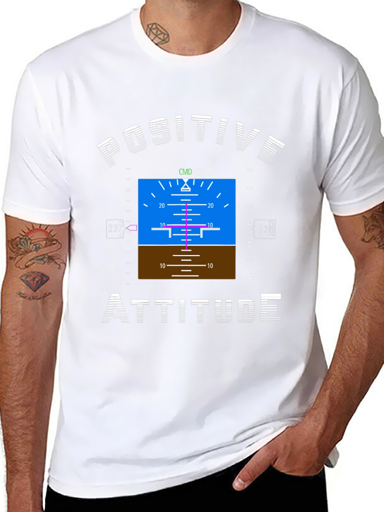 Positive Attitude Flight Instrument T-Shirt