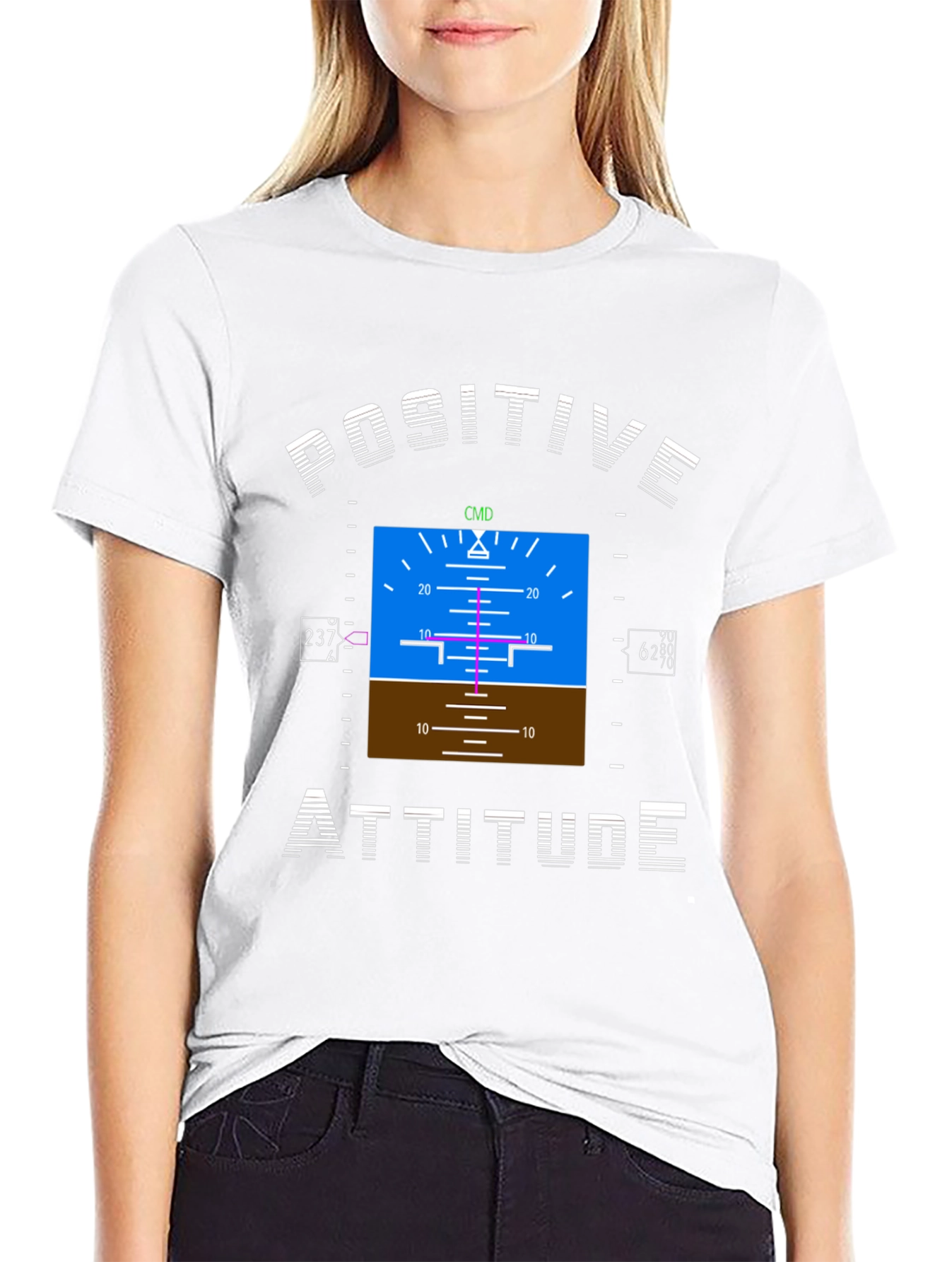 Positive Attitude Flight Instrument T-Shirt