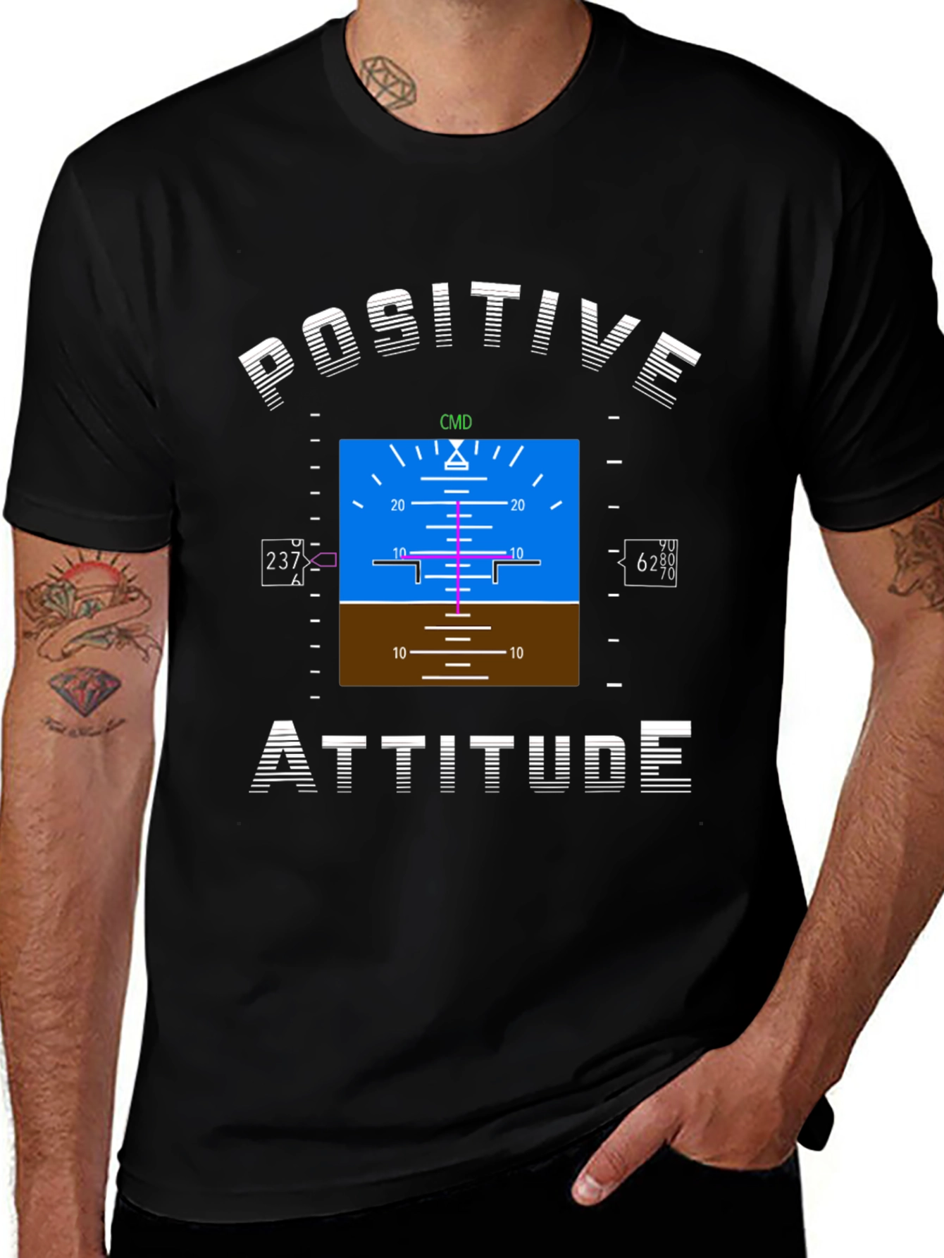 Positive Attitude Flight Instrument T-Shirt