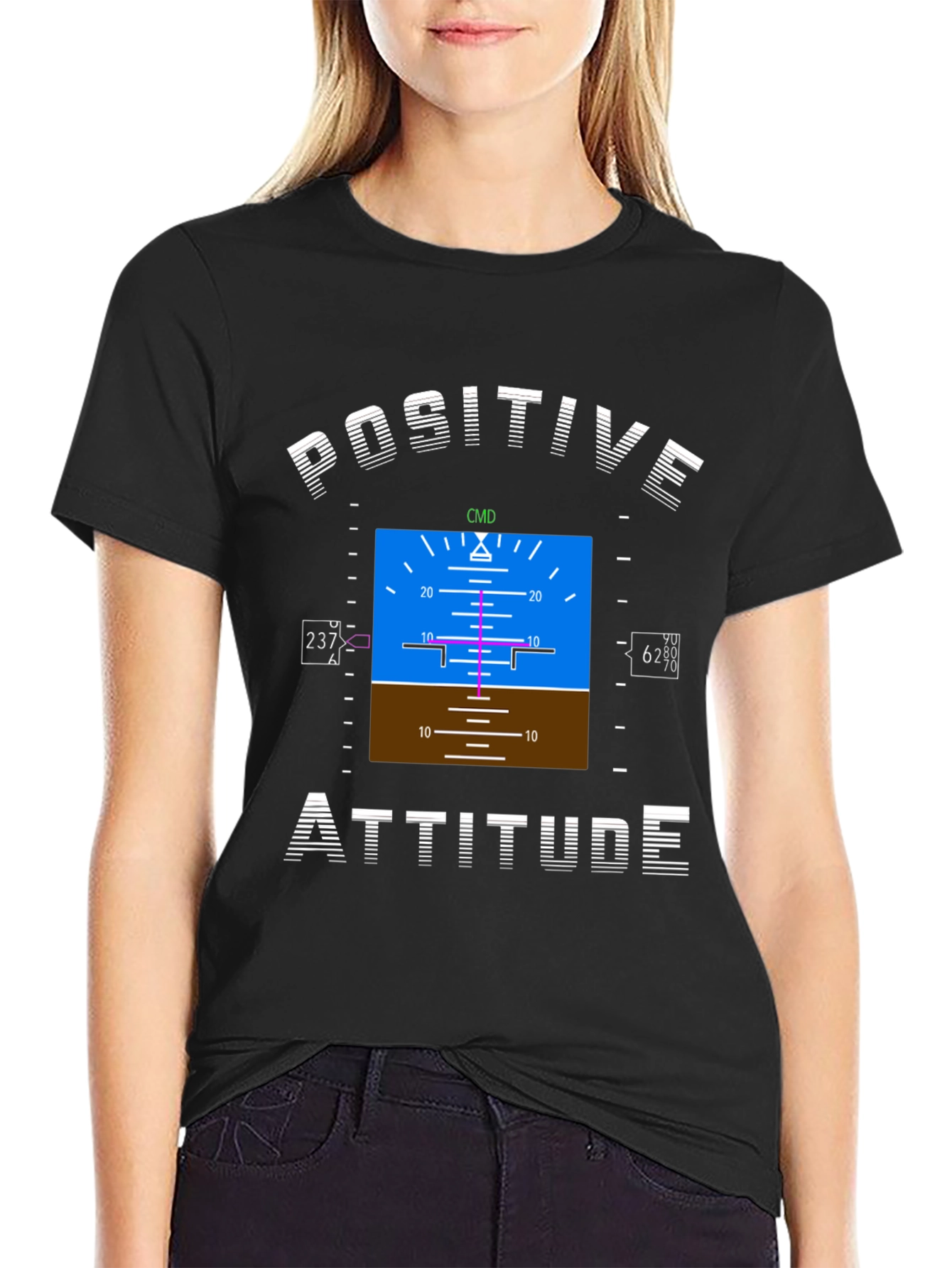 Positive Attitude Flight Instrument T-Shirt