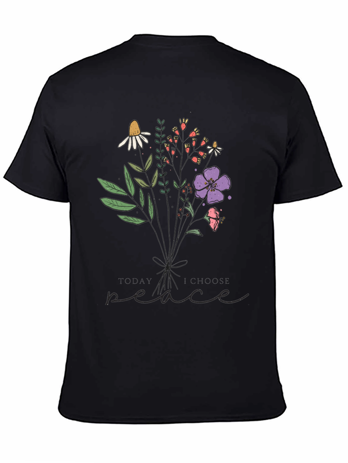 Choose Peace Floral Graphic T-Shirt