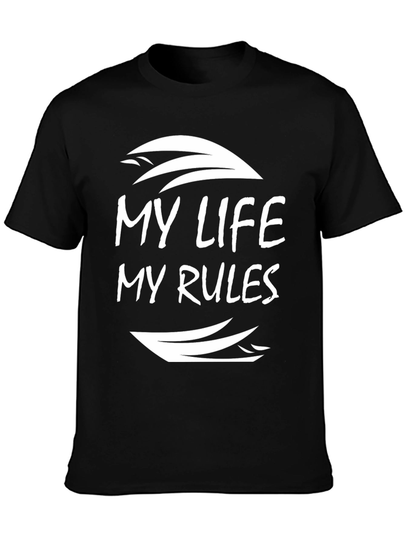 My Life My Rules Graphic Tee - Black