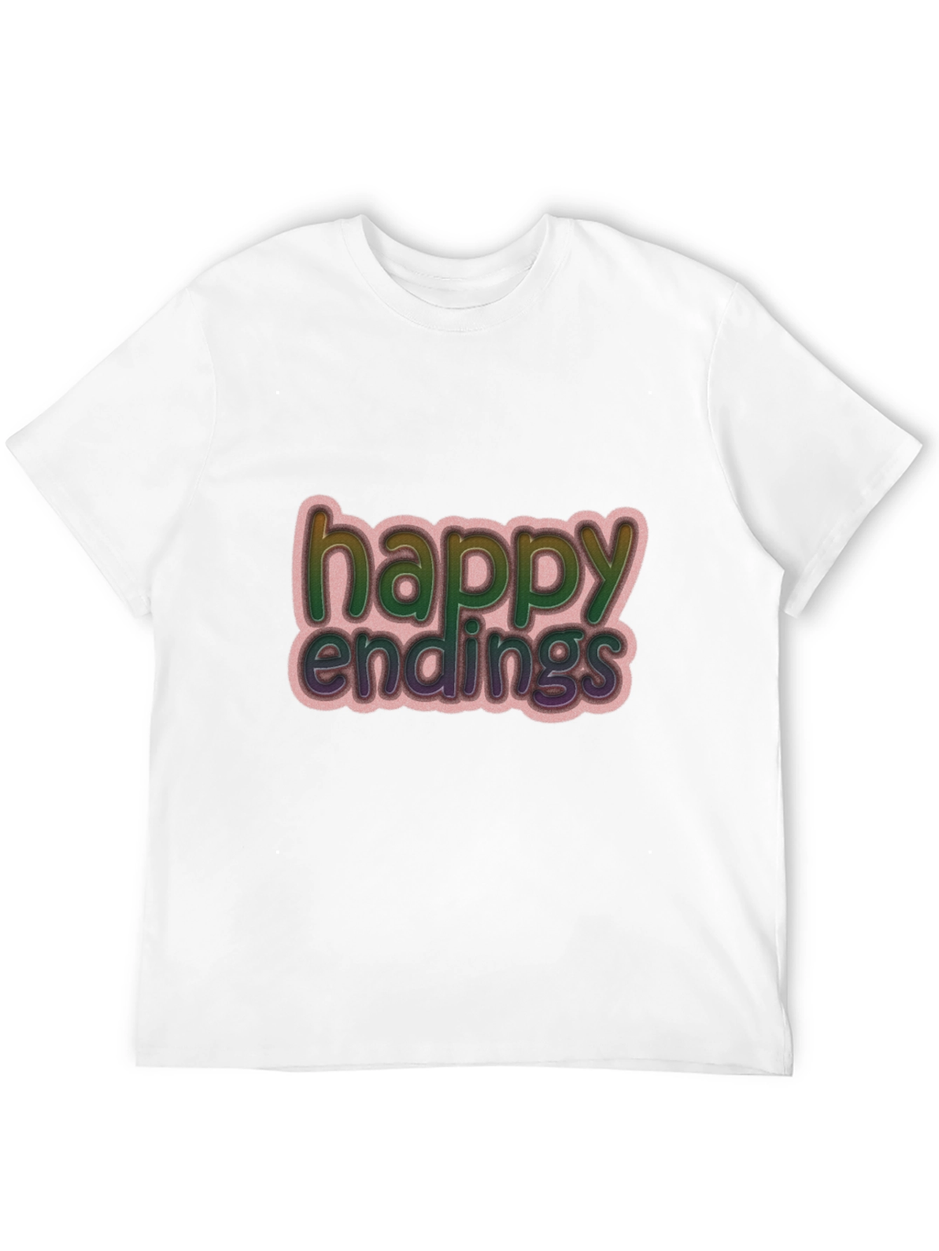 Happy Endings Graphic Print Black T-Shirt
