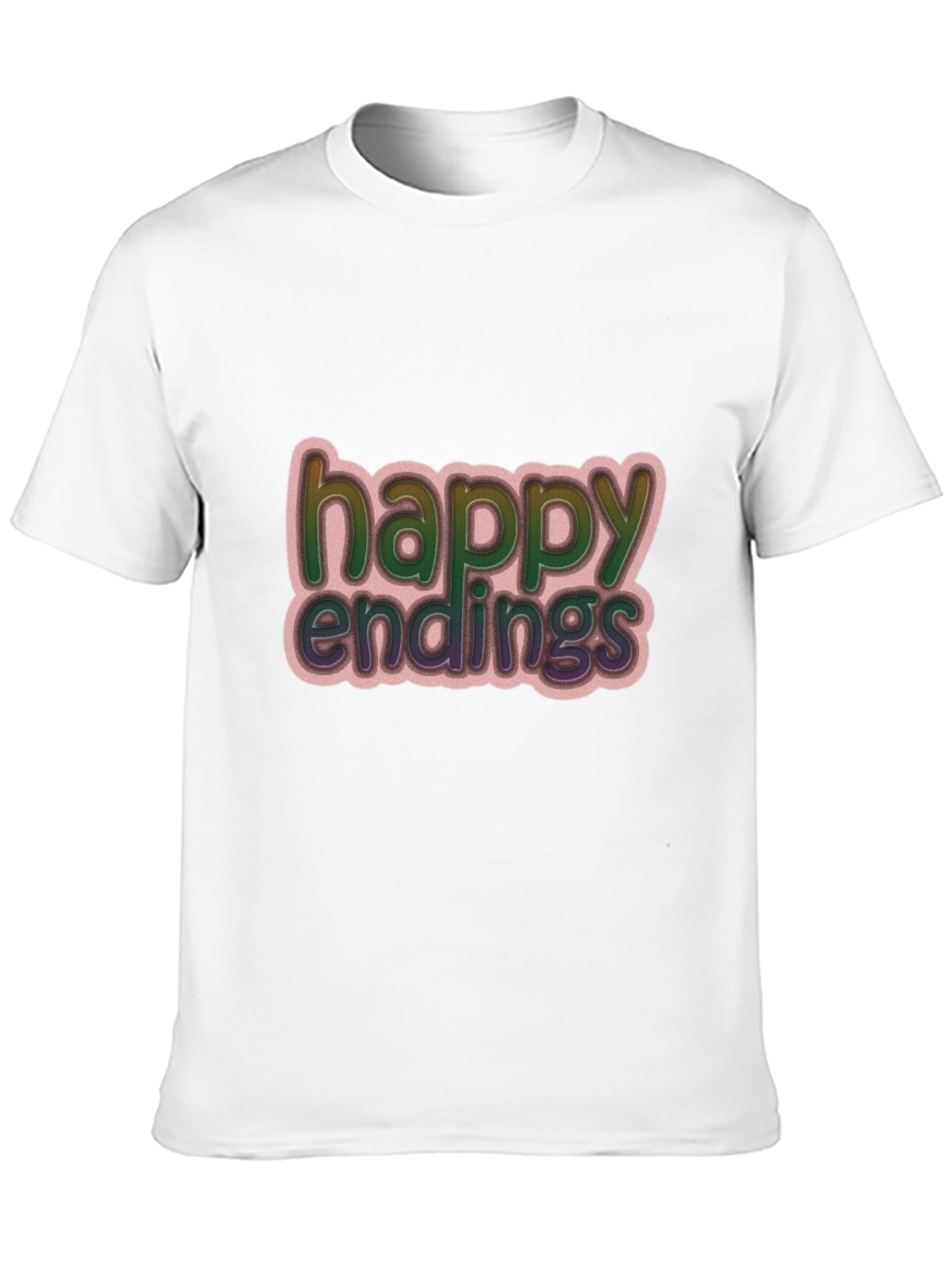 Happy Endings Graphic Print Black T-Shirt