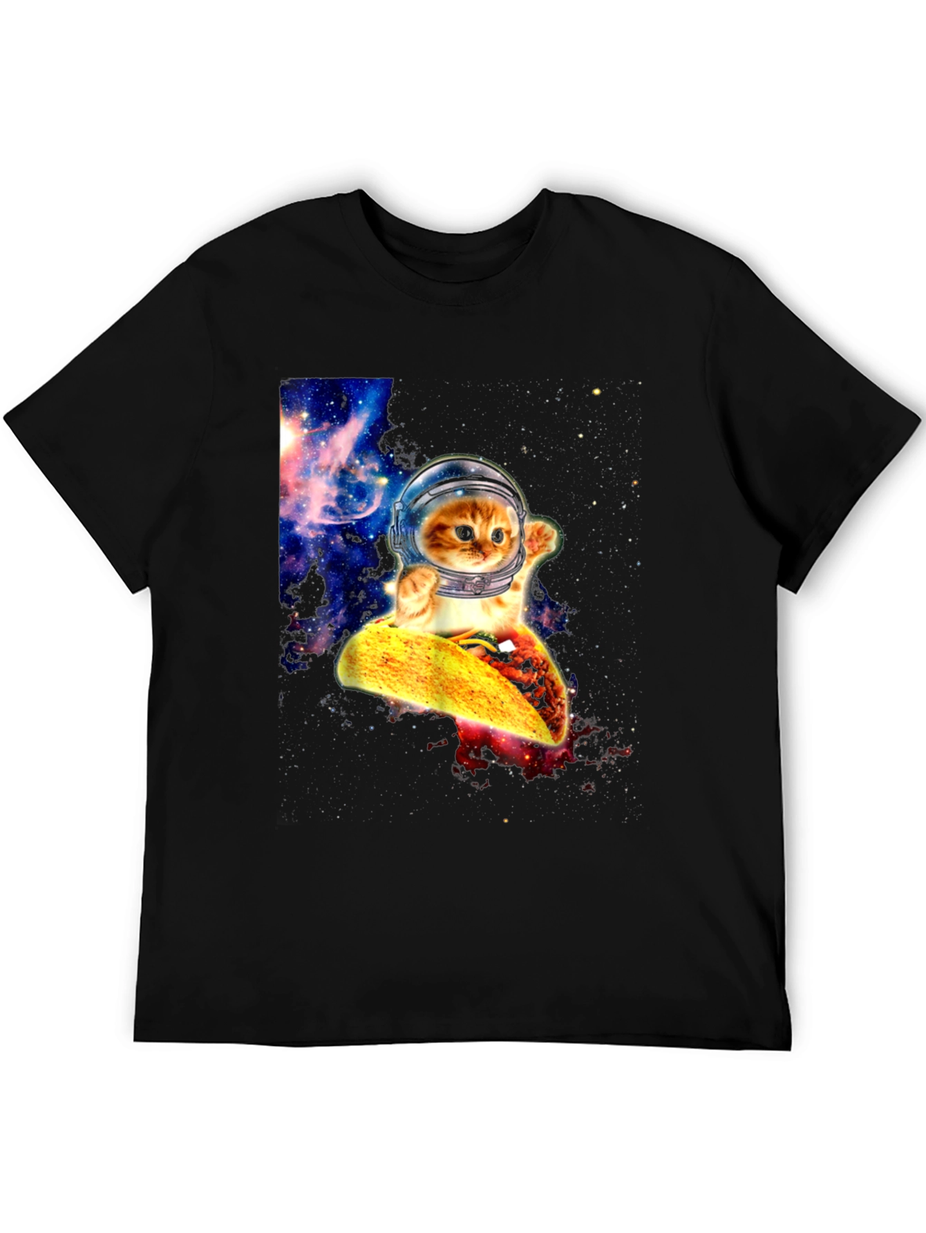 Astronaut Cat Taco Galaxy T-Shirt