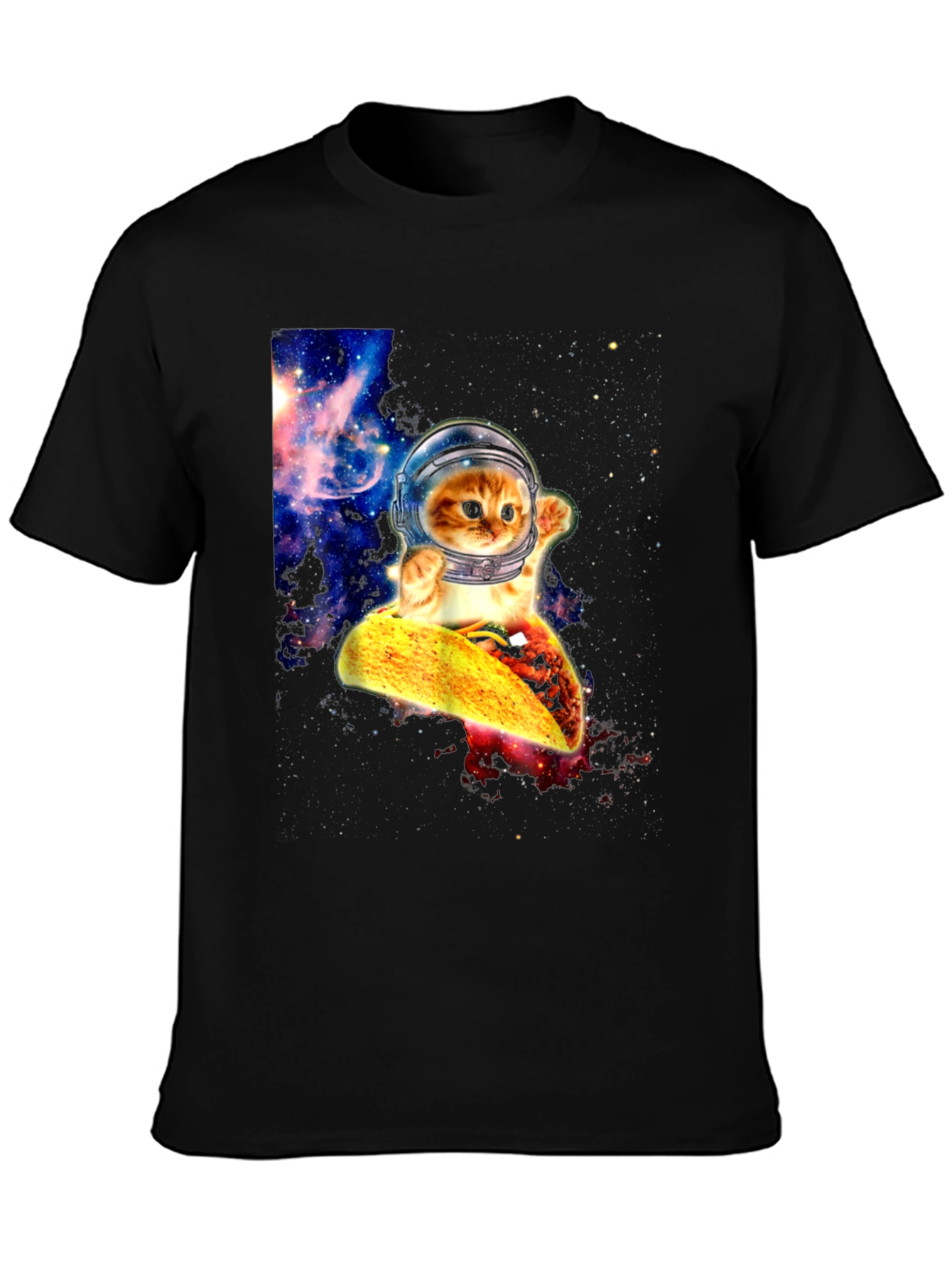 Astronaut Cat Taco Galaxy T-Shirt