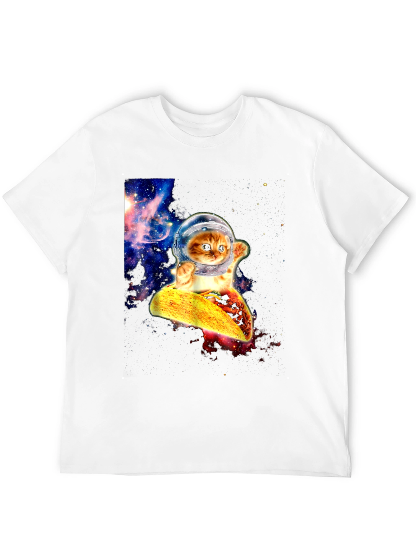 Astronaut Cat Taco Galaxy T-Shirt