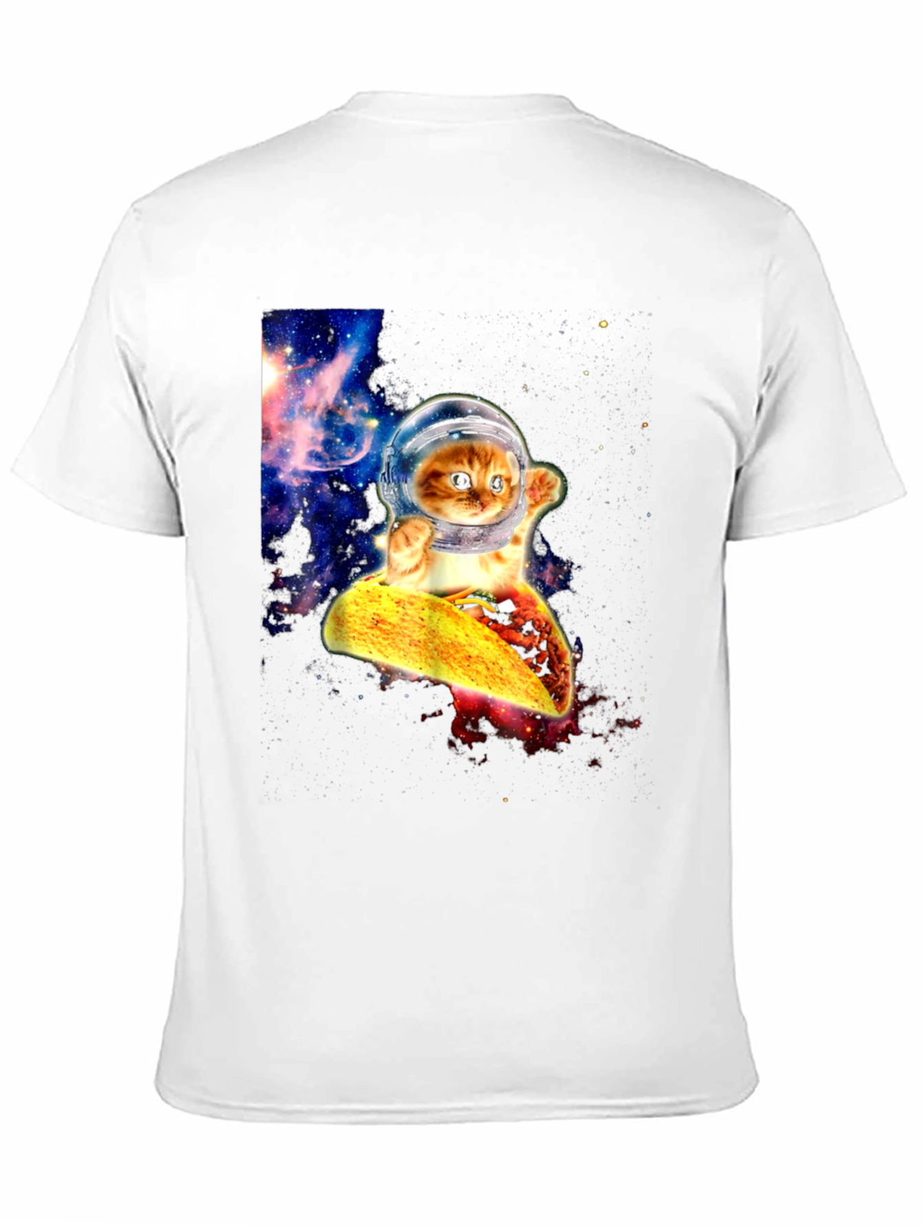 Astronaut Cat Taco Galaxy T-Shirt