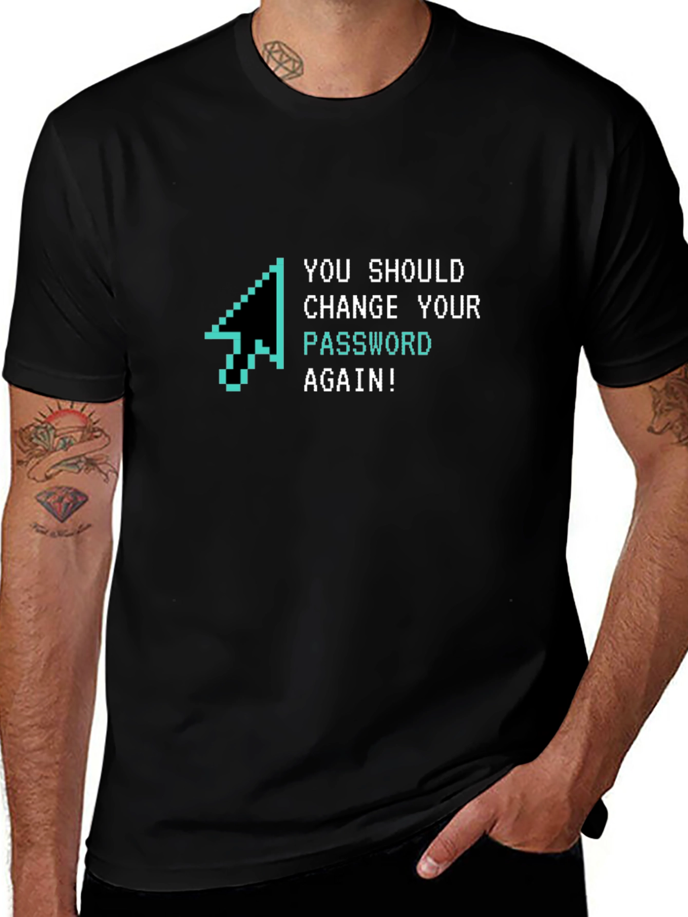 Change Password Funny T-Shirt - Black