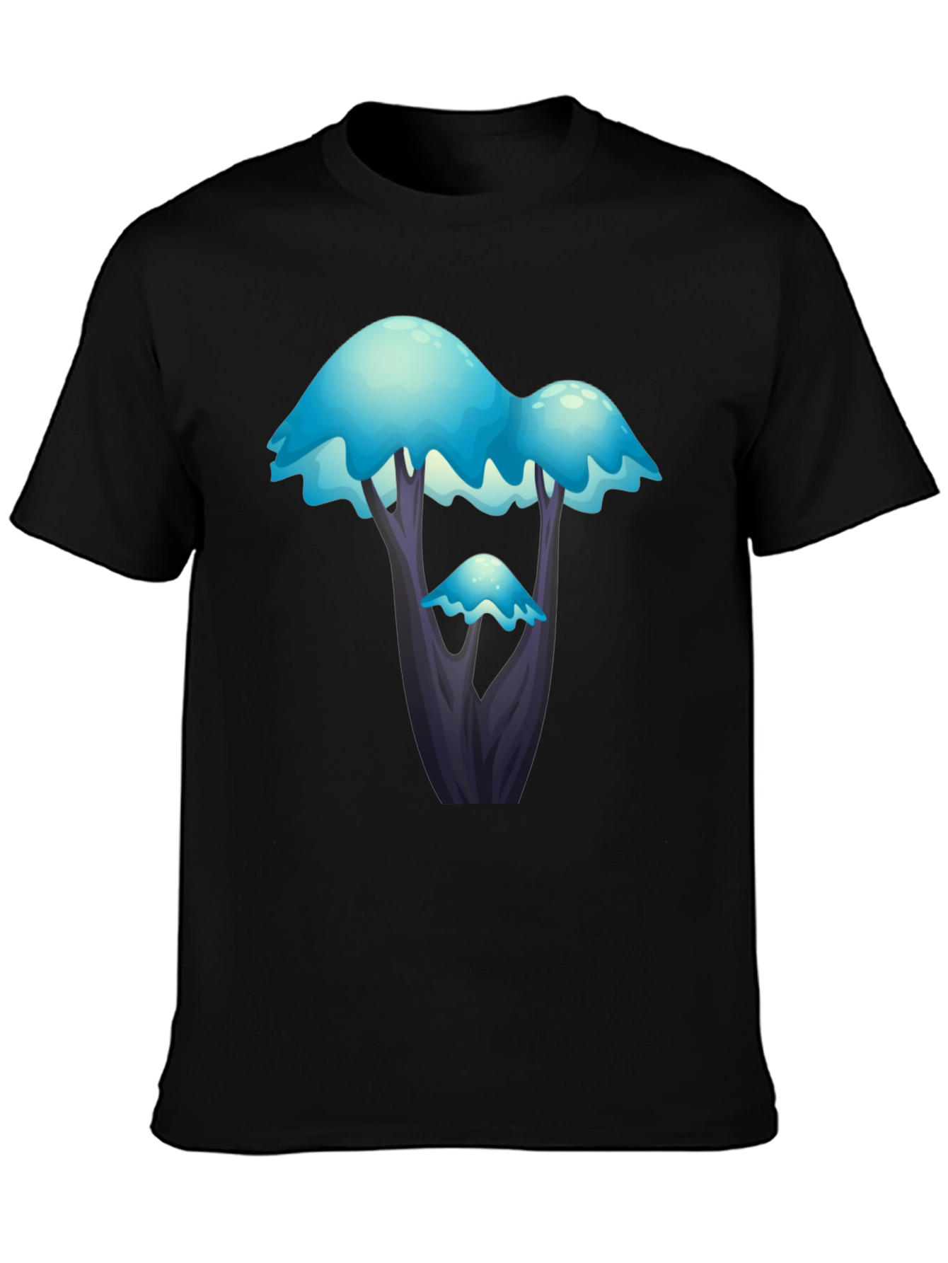 Fantasy Blue Tree Graphic T-Shirt