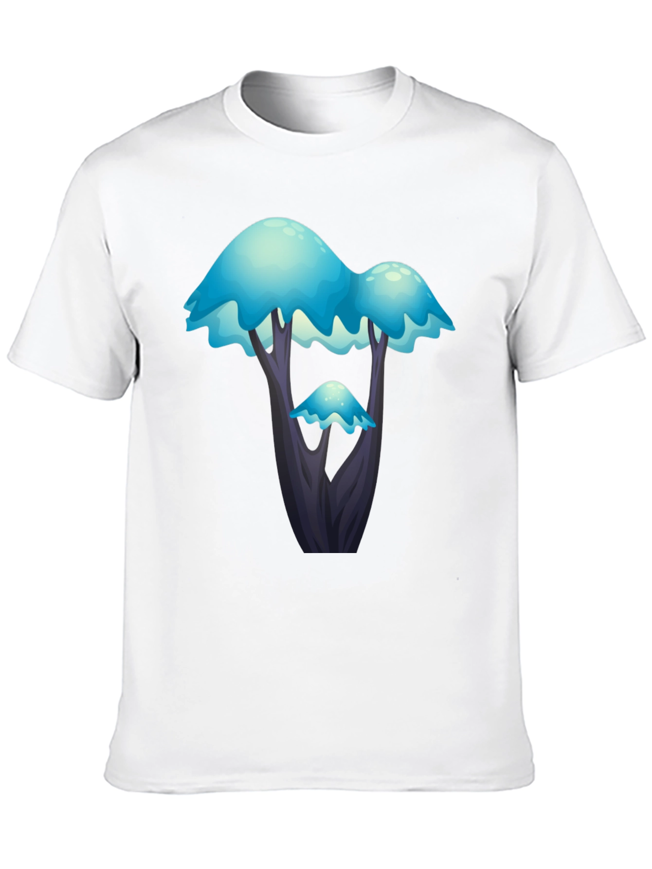 Fantasy Blue Tree Graphic T-Shirt