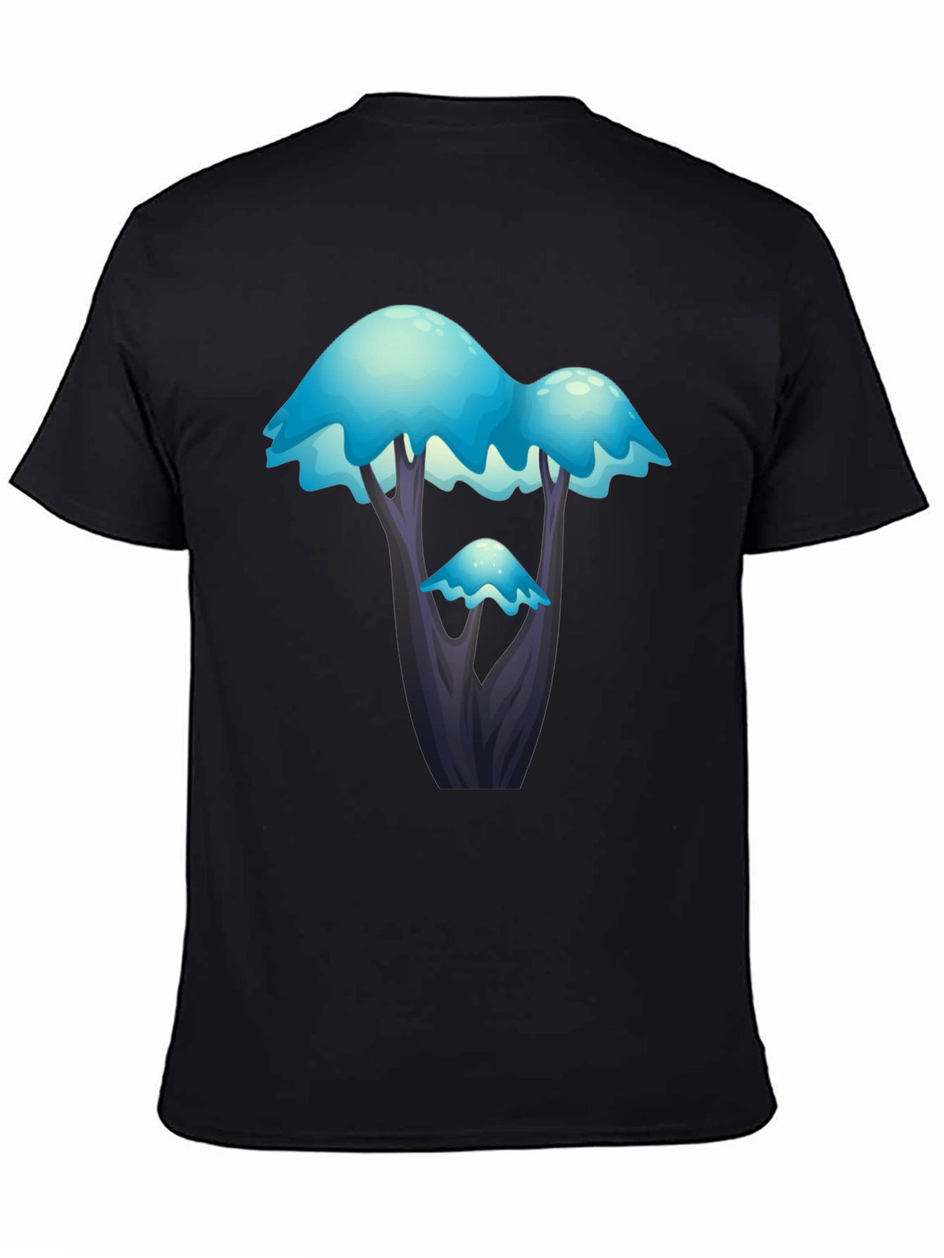 Fantasy Blue Tree Graphic T-Shirt